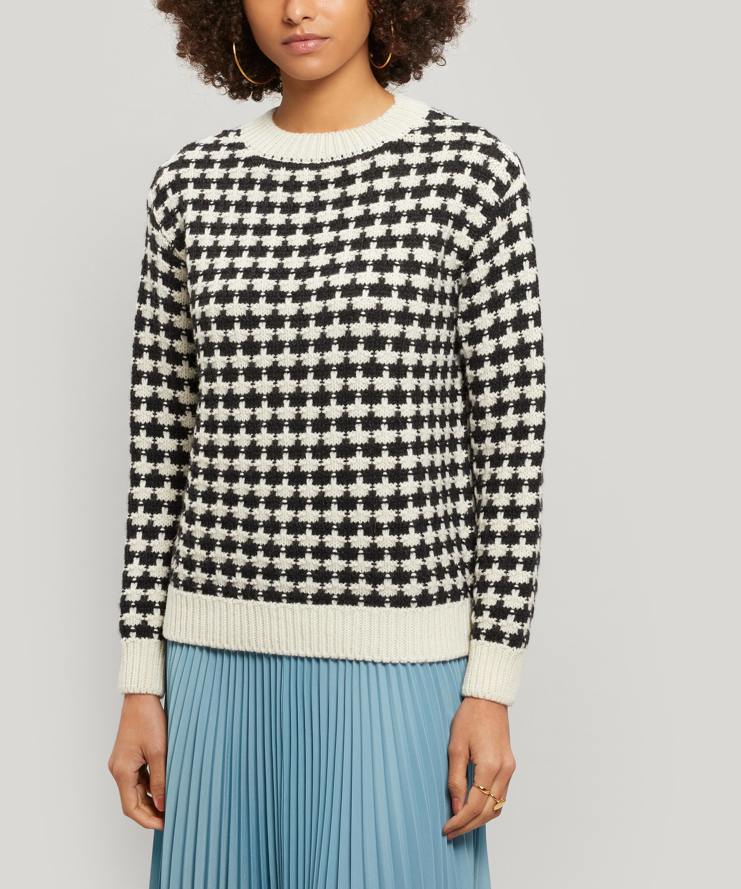 brown check jumper