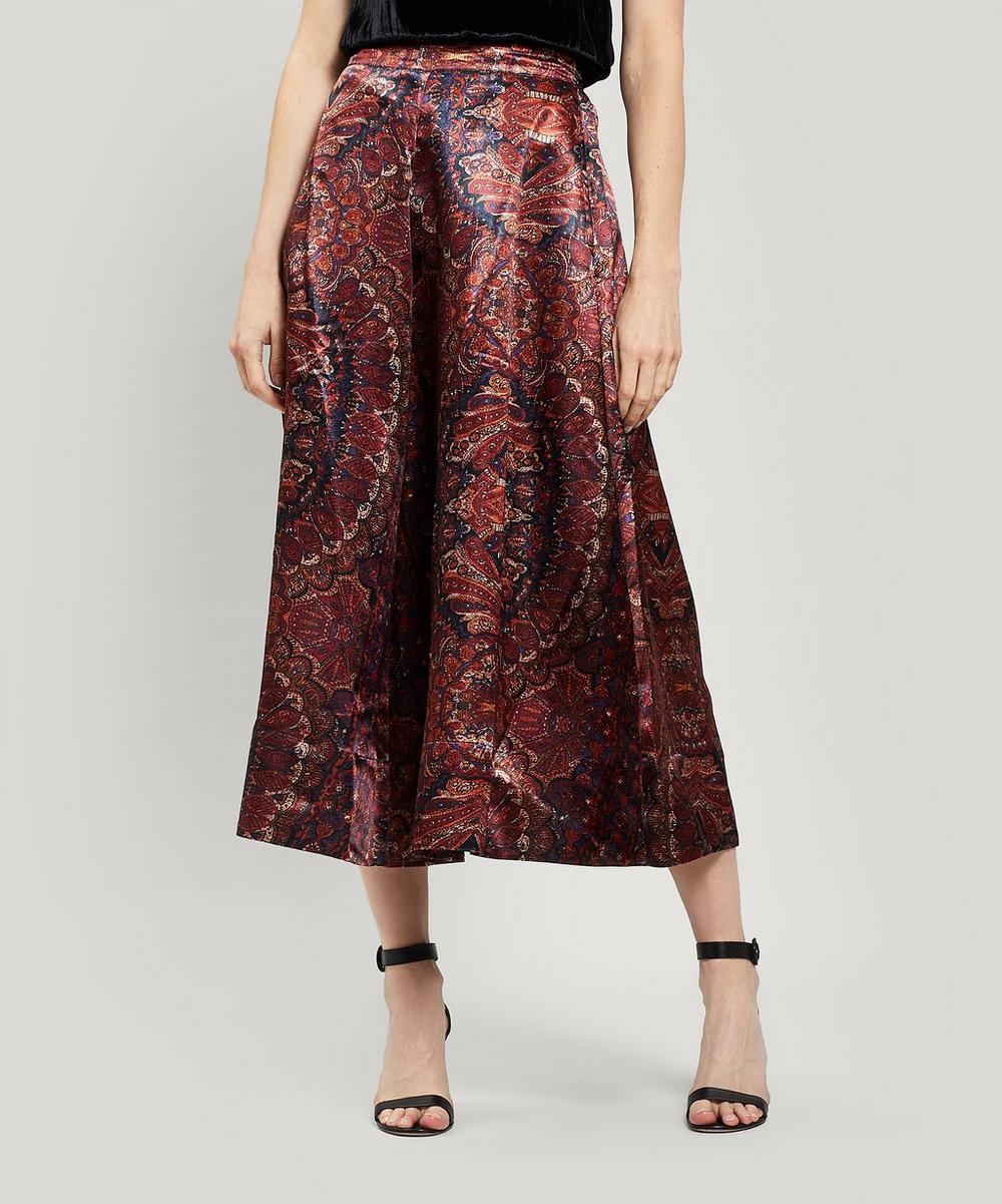 Bytimo Paisley Satin Midi-skirt In Vintage Paisley | ModeSens