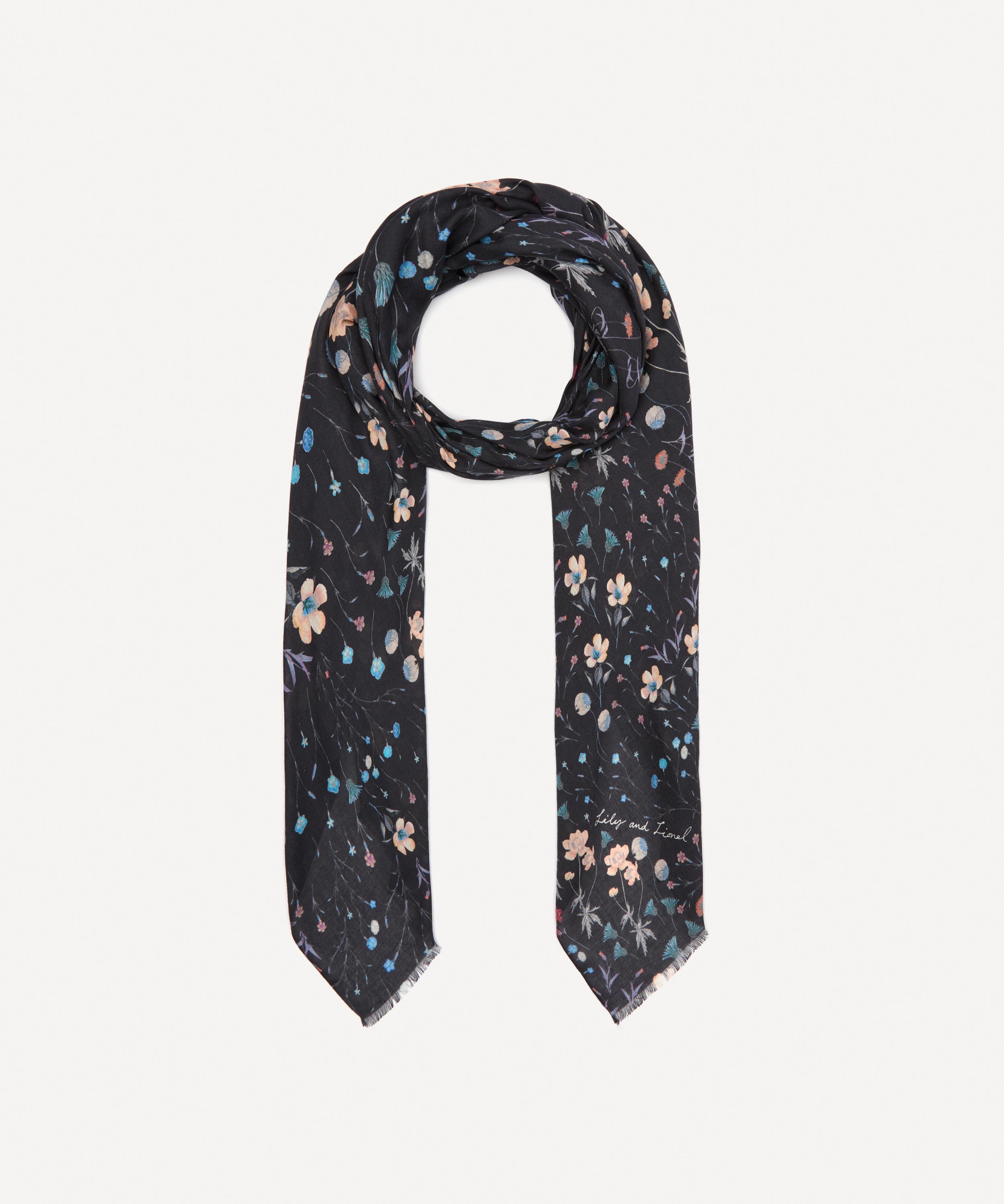 Lily And Lionel Night Garden Modal-blend Scarf In Multi