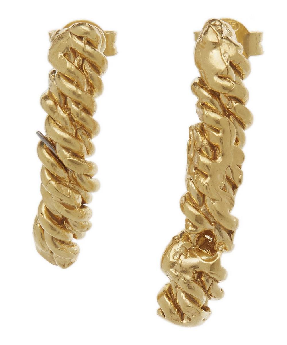 Alighieri Gold-plated The Labyrinth Textured Drop Earrings