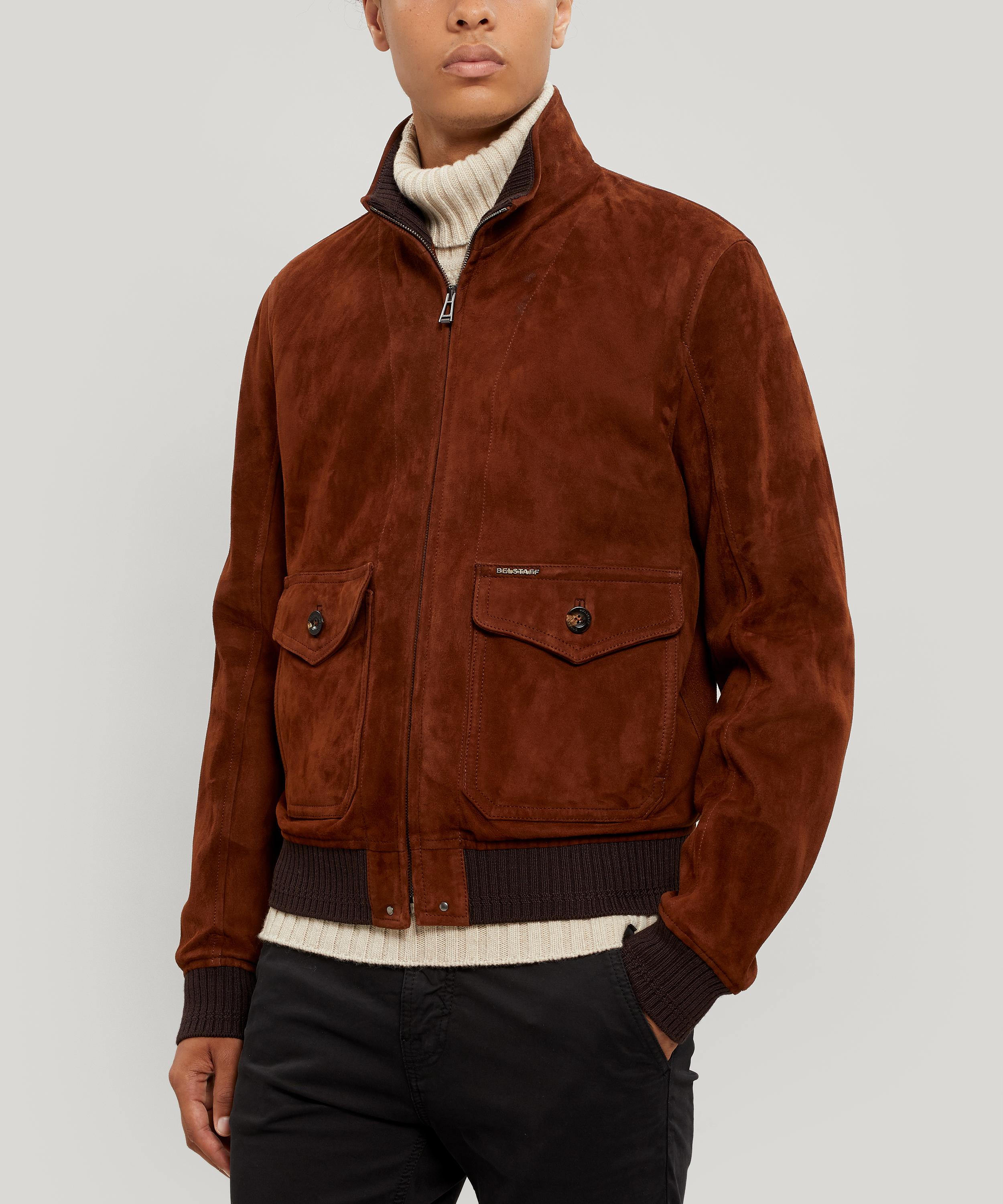 BELSTAFF HUGHES SUEDE BOMBER JACKET