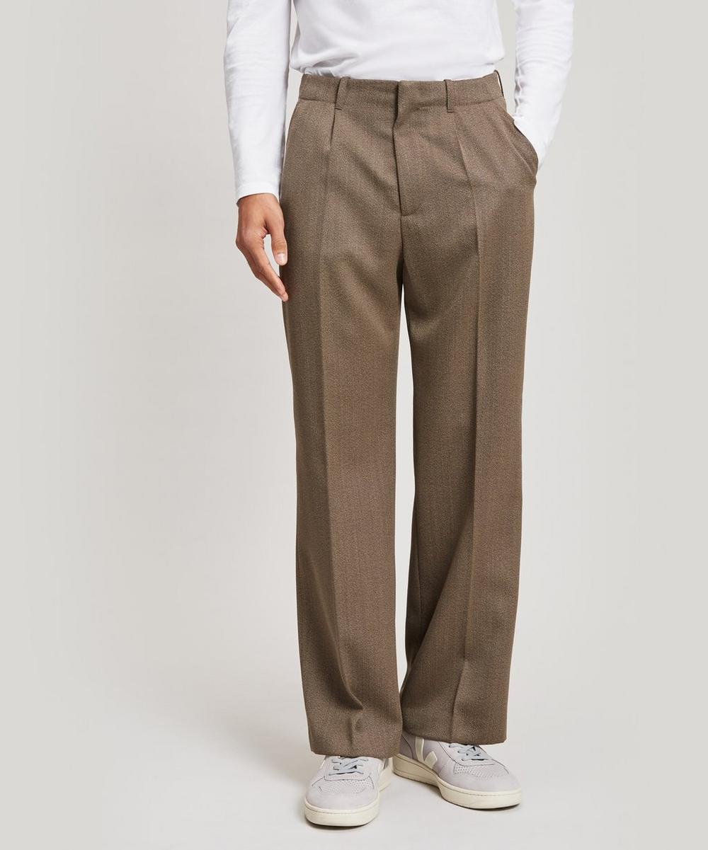 Our Legacy Wide-leg Chino Trousers In Olive Hunting