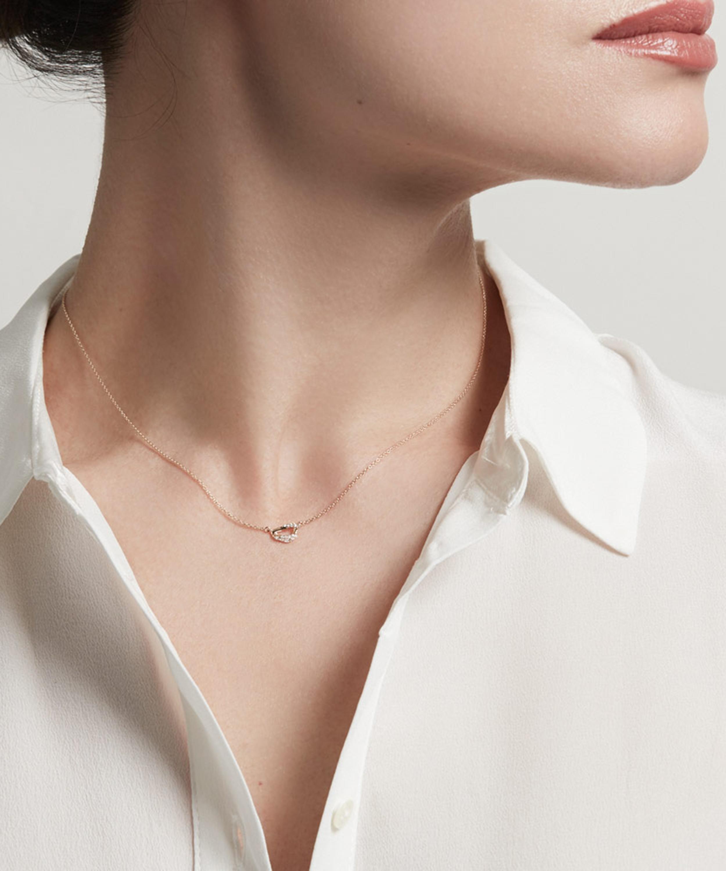 ASTLEY CLARKE ASTLEY CLARKE GOLD VELA MINI DIAMOND PENDANT NECKLACE 000624161