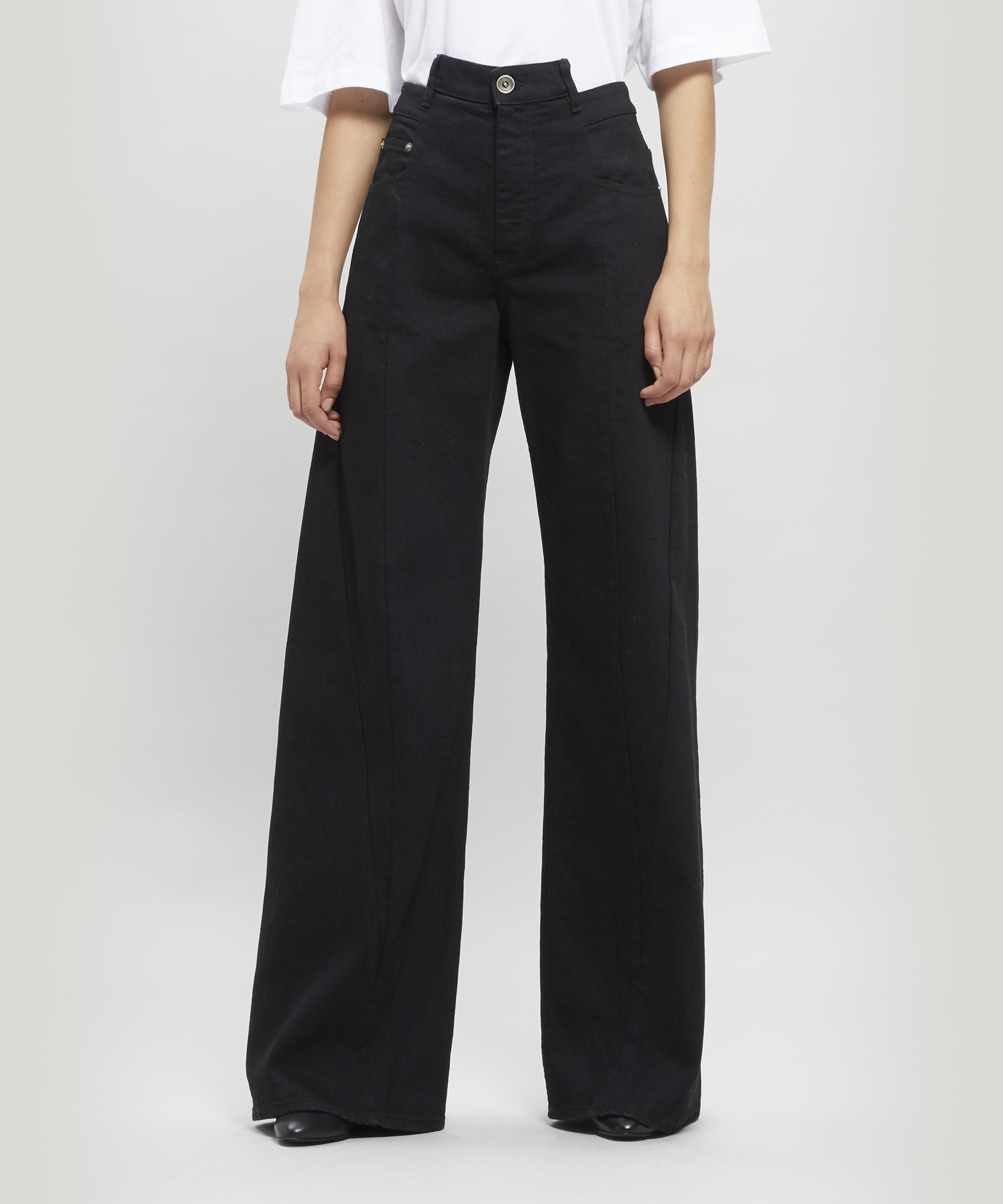 Maison Margiela Decortique Wide-leg Jeans In Black | ModeSens
