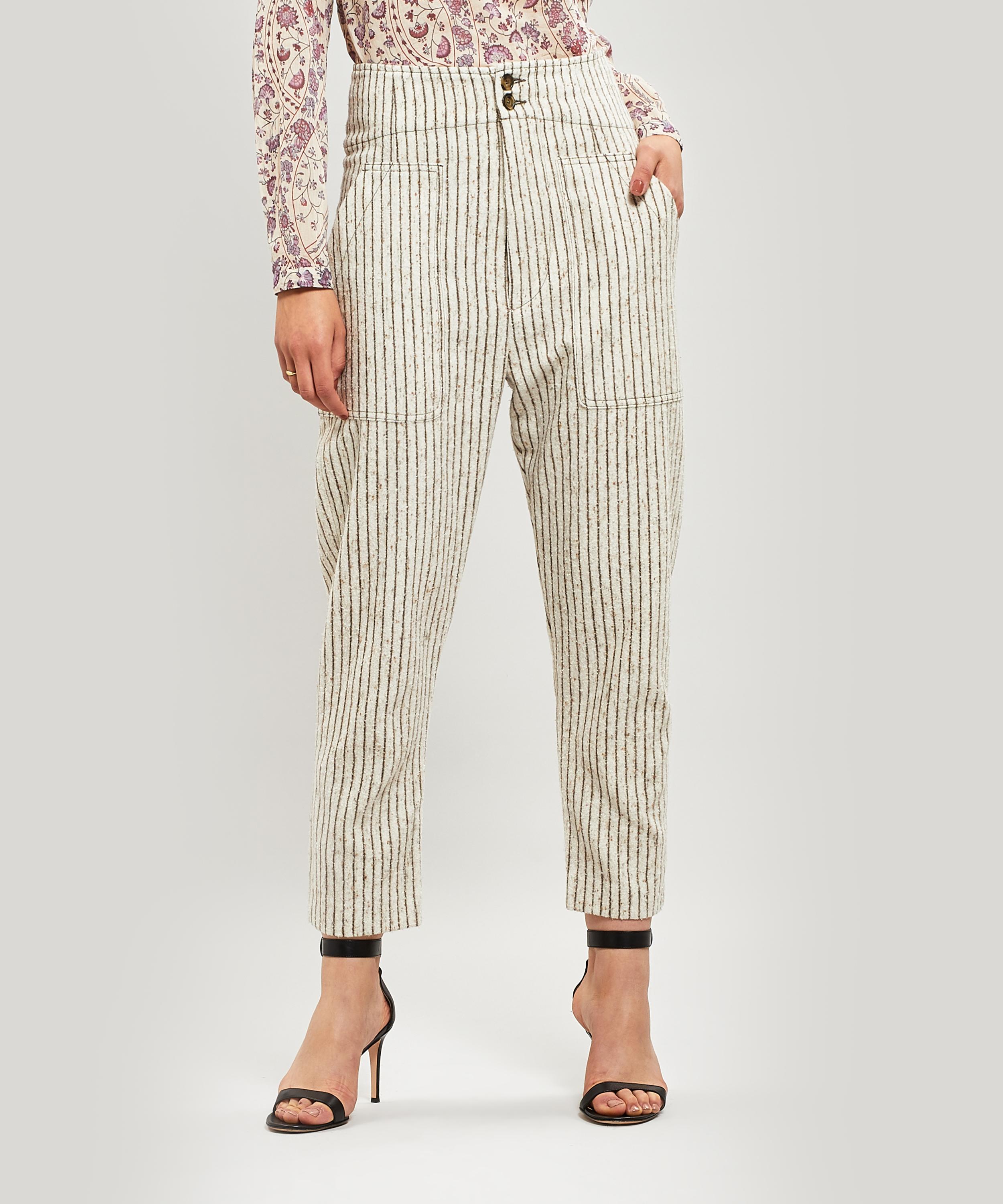 Isabel Marant Étoile Praluni Cotton-blend Trousers Ecru | ModeSens
