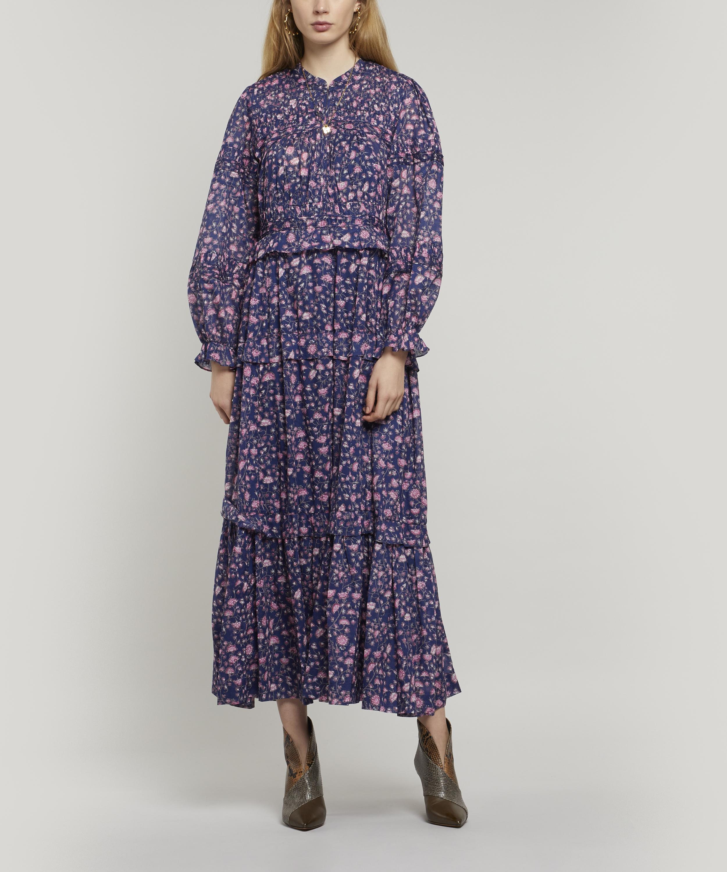 liberty print maxi dress