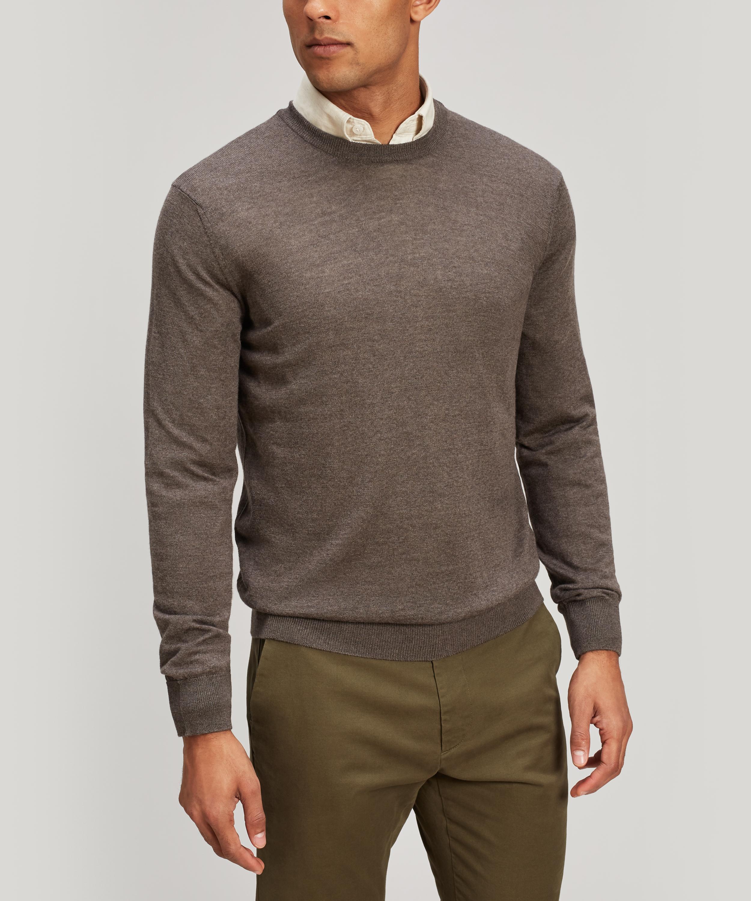 Nn07 Ted Melange Merino Wool Sweater In Brown Modesens