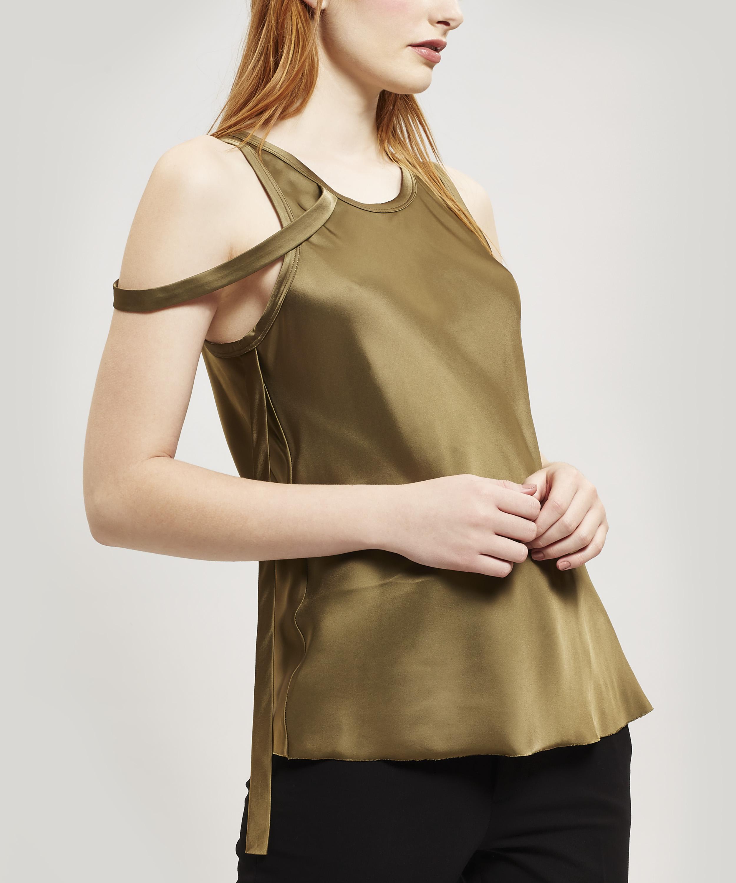 helmut lang satin top