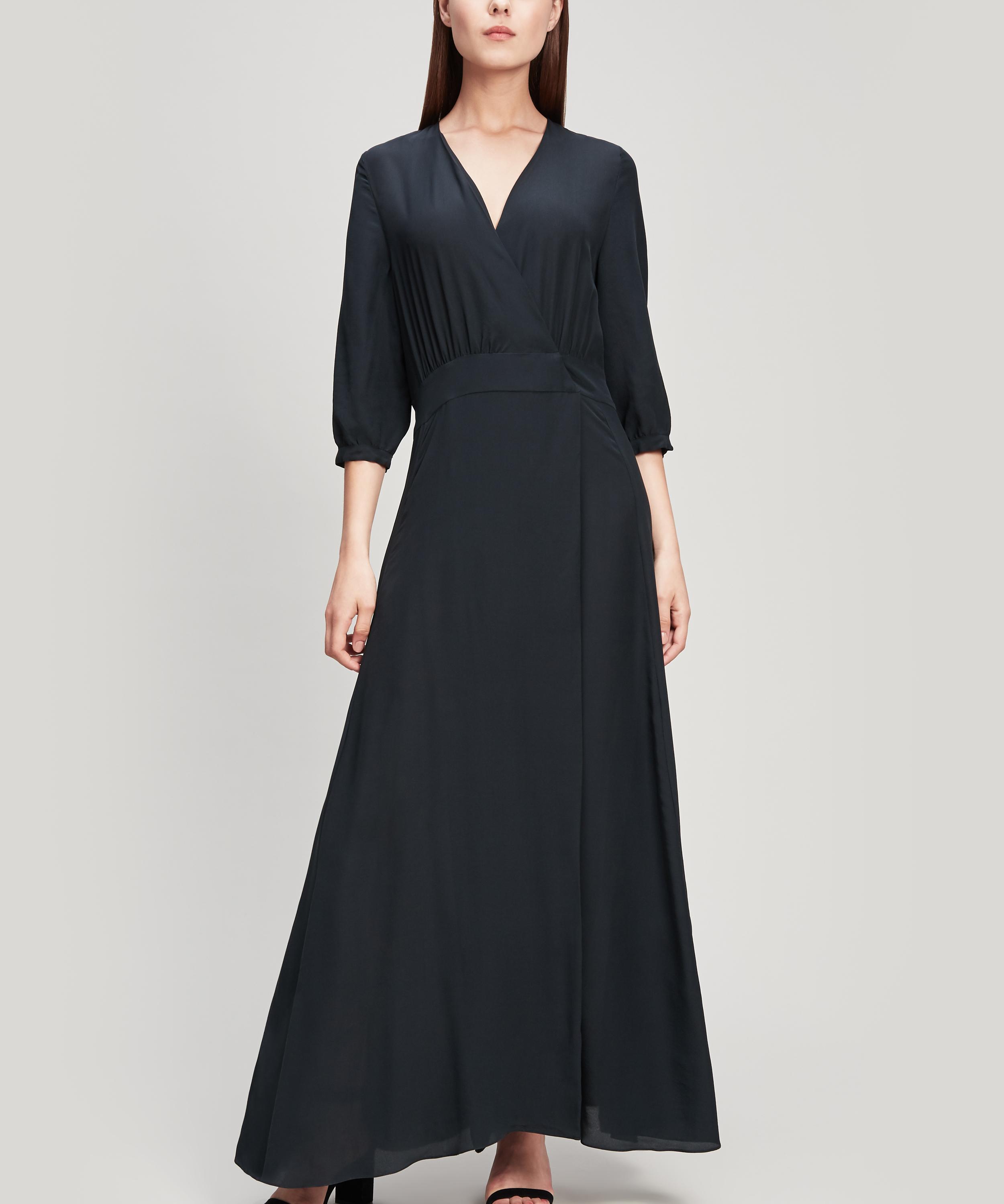 Hansine Bohemian Silk Tea-dress In Faded Black | ModeSens