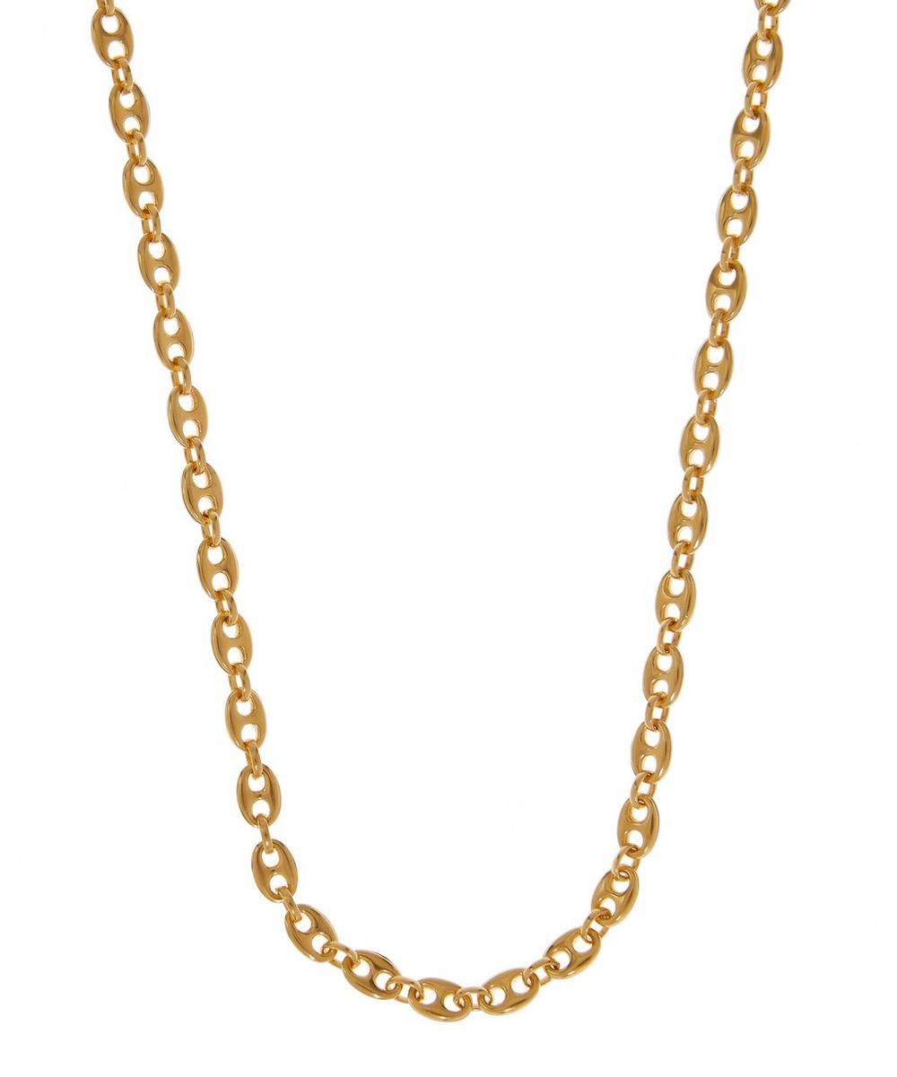 ALL BLUES GOLD VERMEIL COFFEE BEANS NECKLACE,000626696