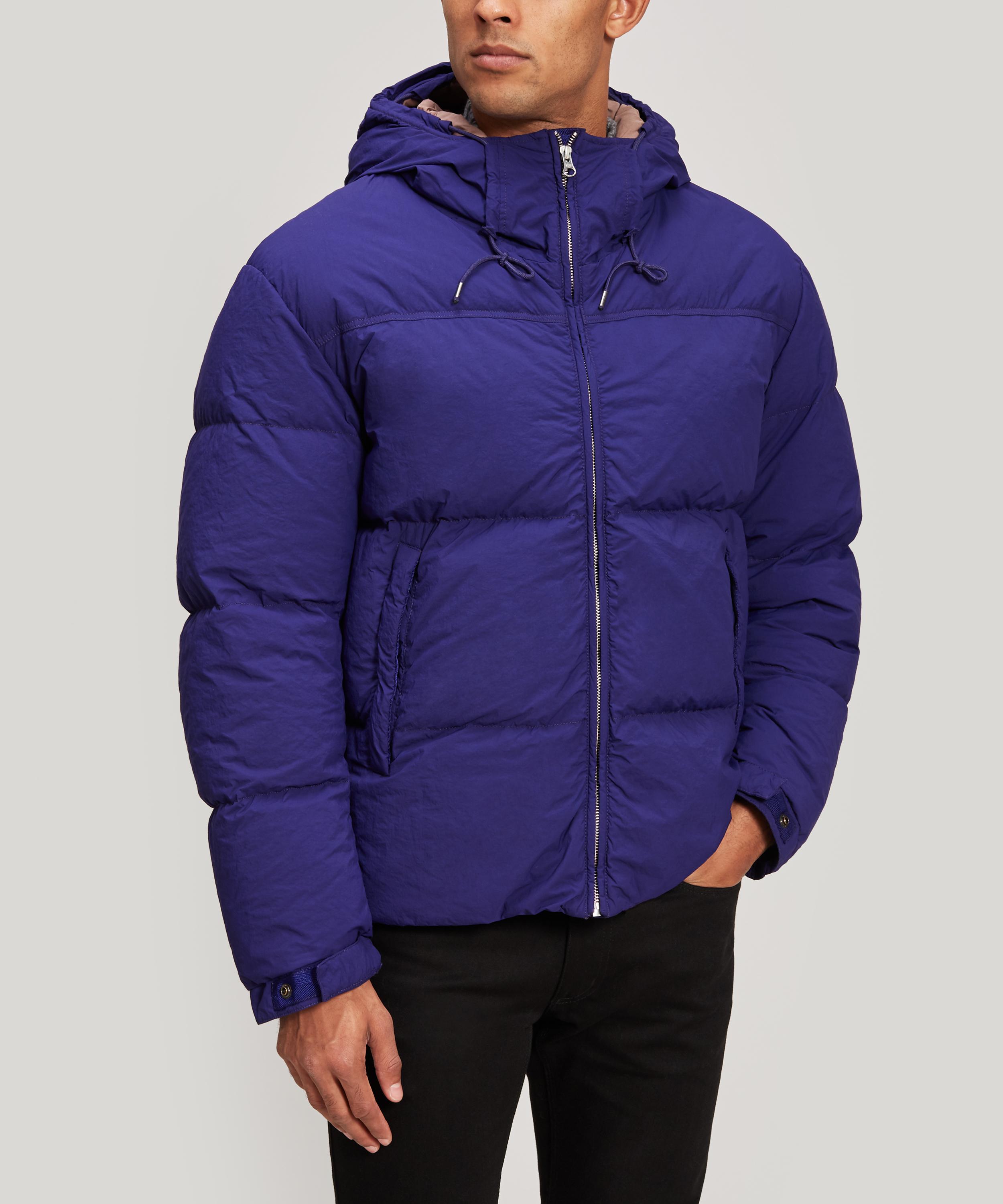 Ten C Base Down-filled Quilted Jacket In Blue