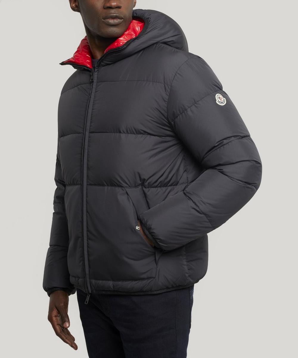 Moncler Lumiere Shiny Padded Jacket In Black