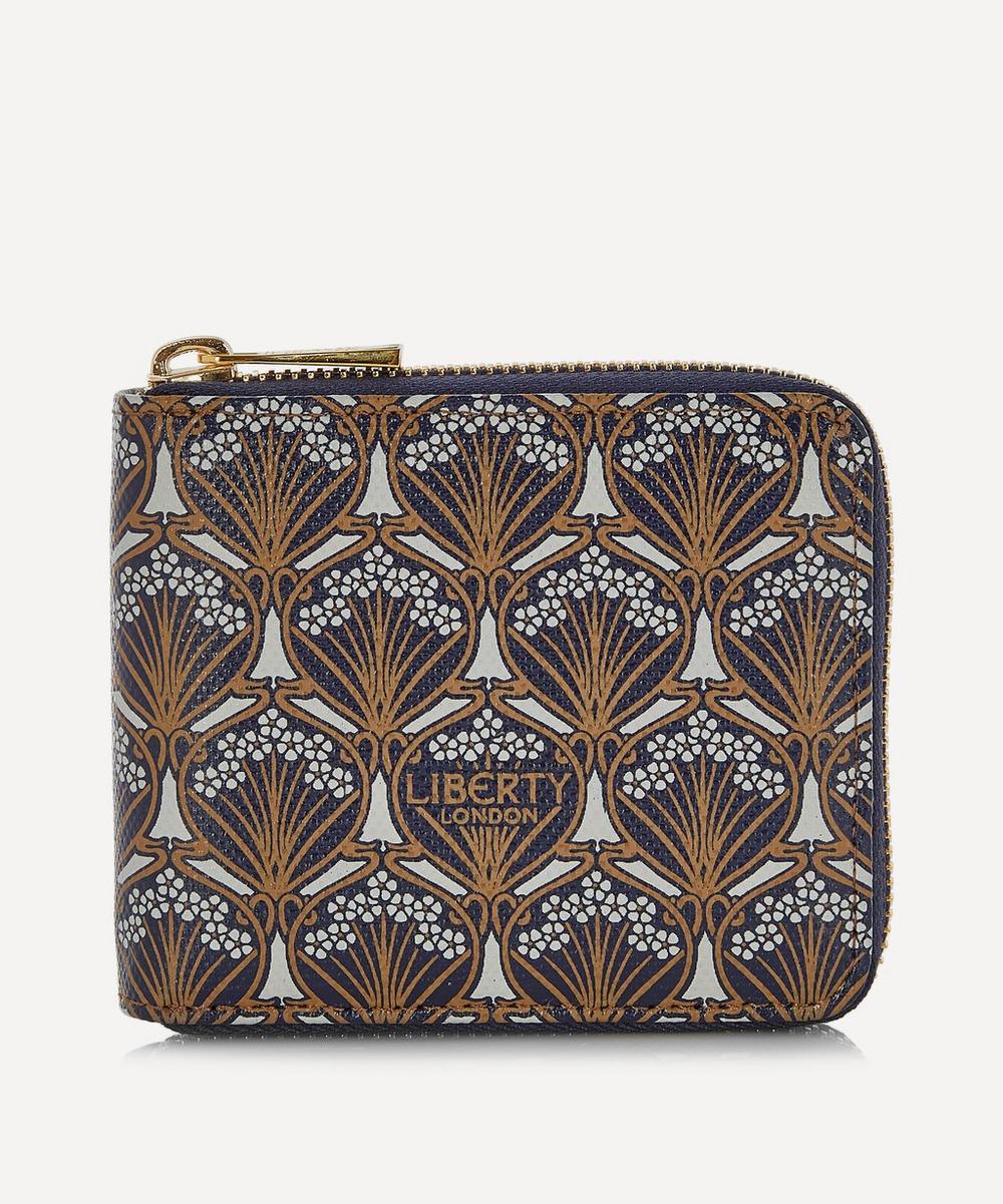 Liberty London Iphis Canvas Small Zip-around Wallet In Tan