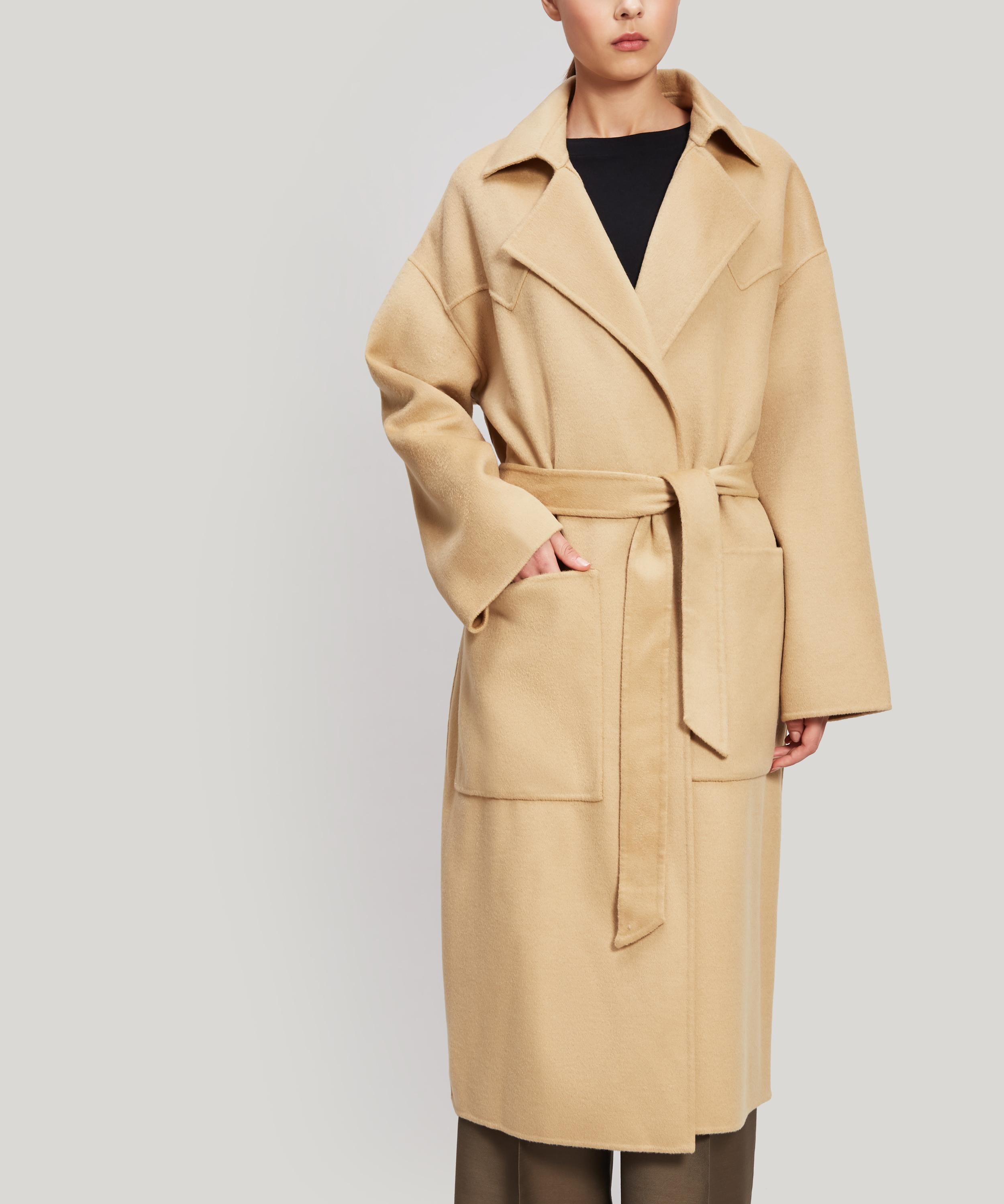 Nanushka alamo wool and silk coat on sale