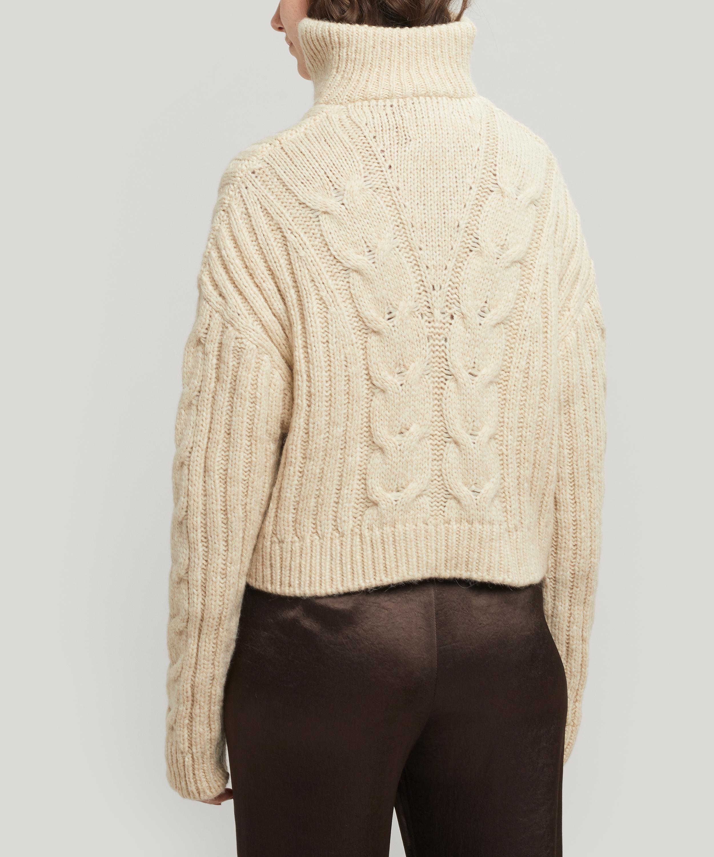 cable knit half zip