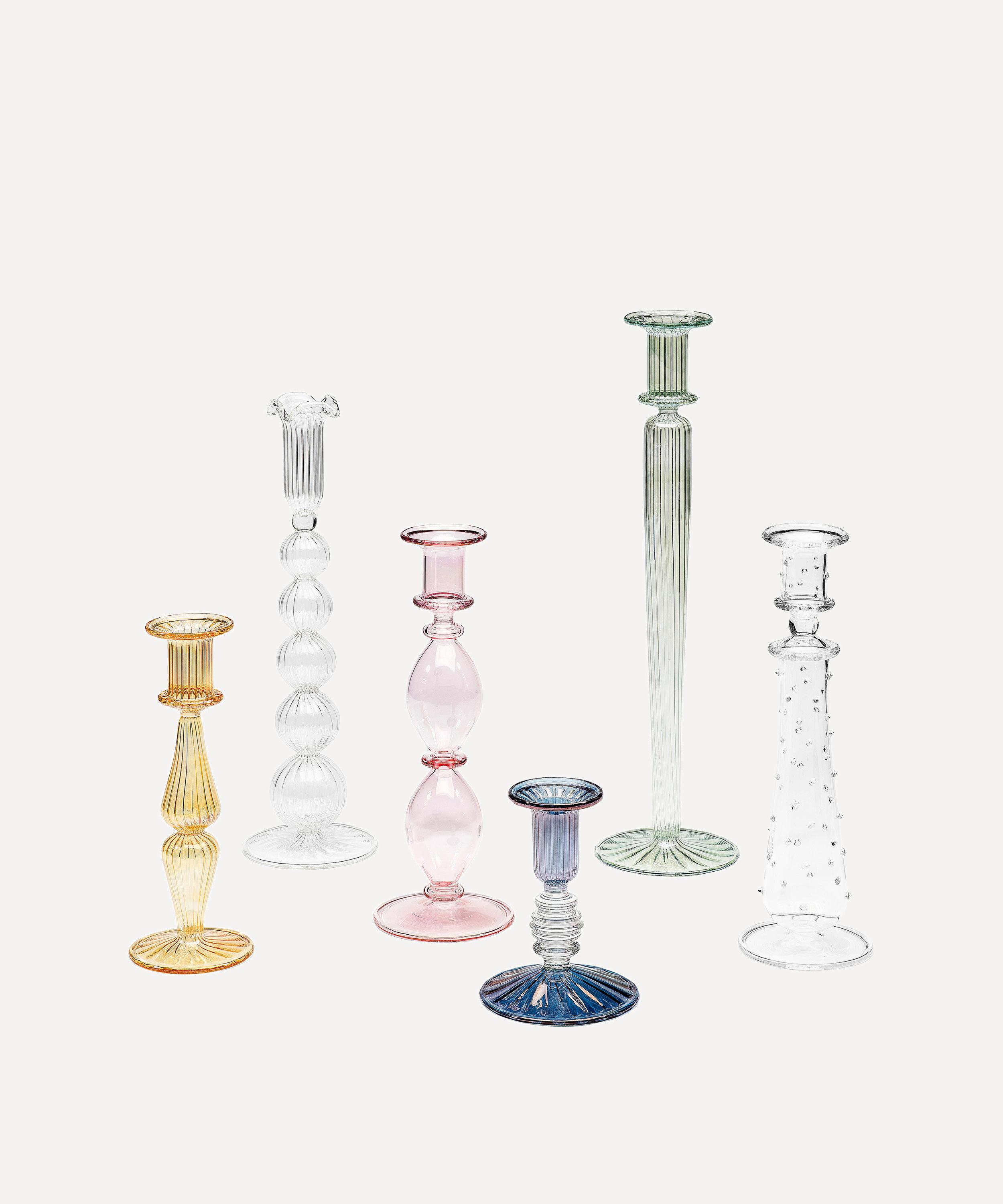 Anna + Nina Olympia Glass Candle Holder In Pink ModeSens