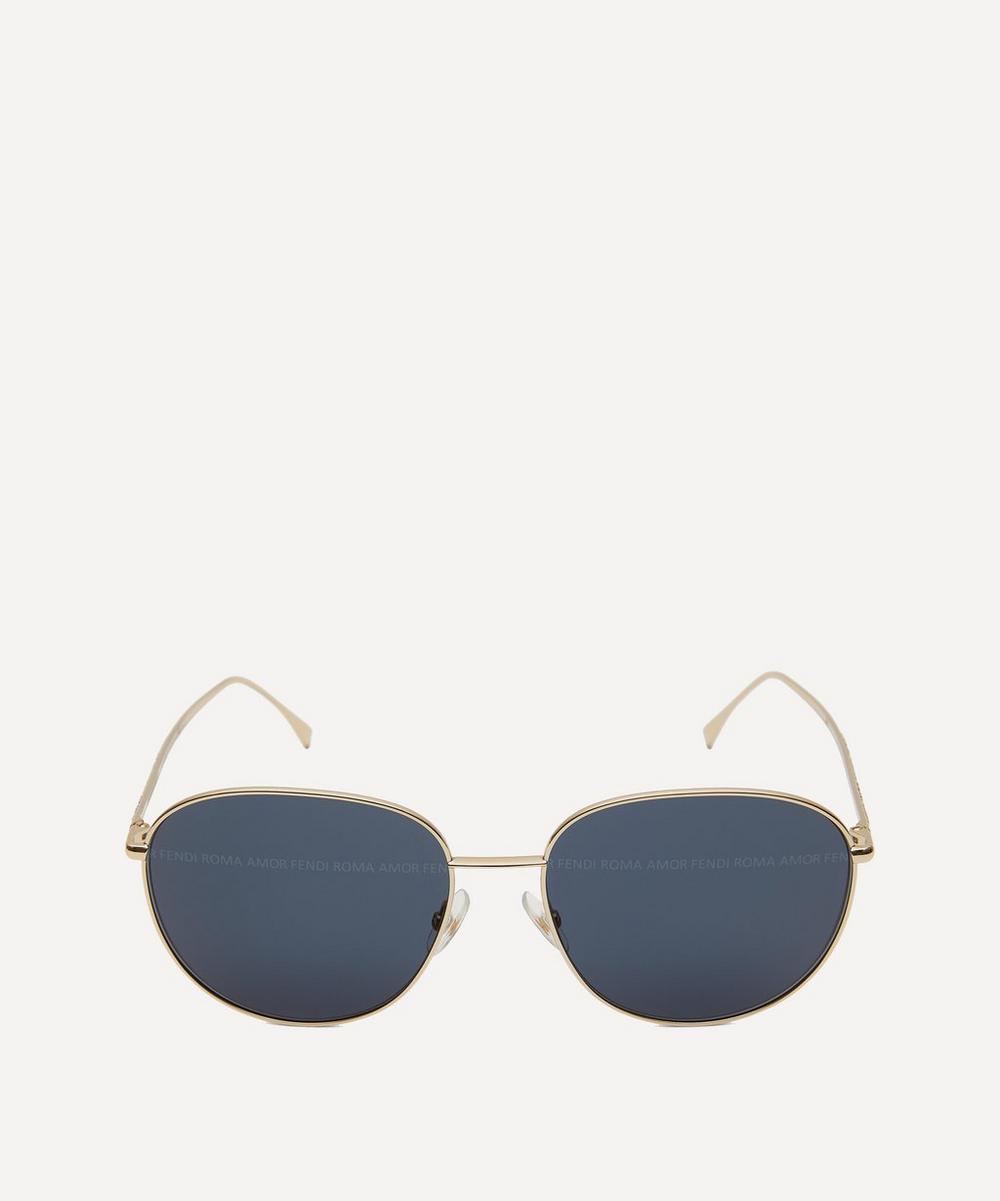 Fendi Rounded Sunglasses In Blue