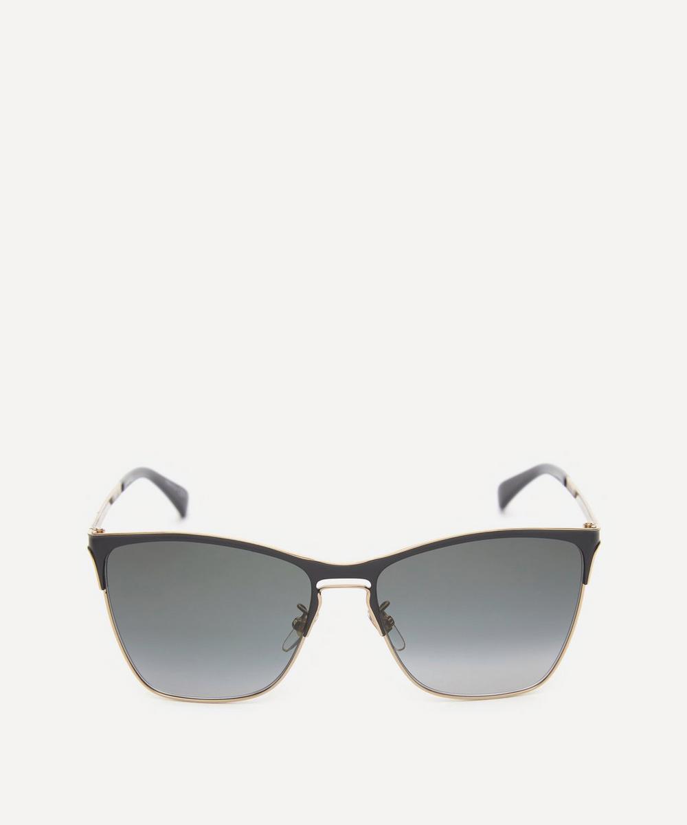 Givenchy Wayfarer-style Gold-tone Metal Sunglasses In Black