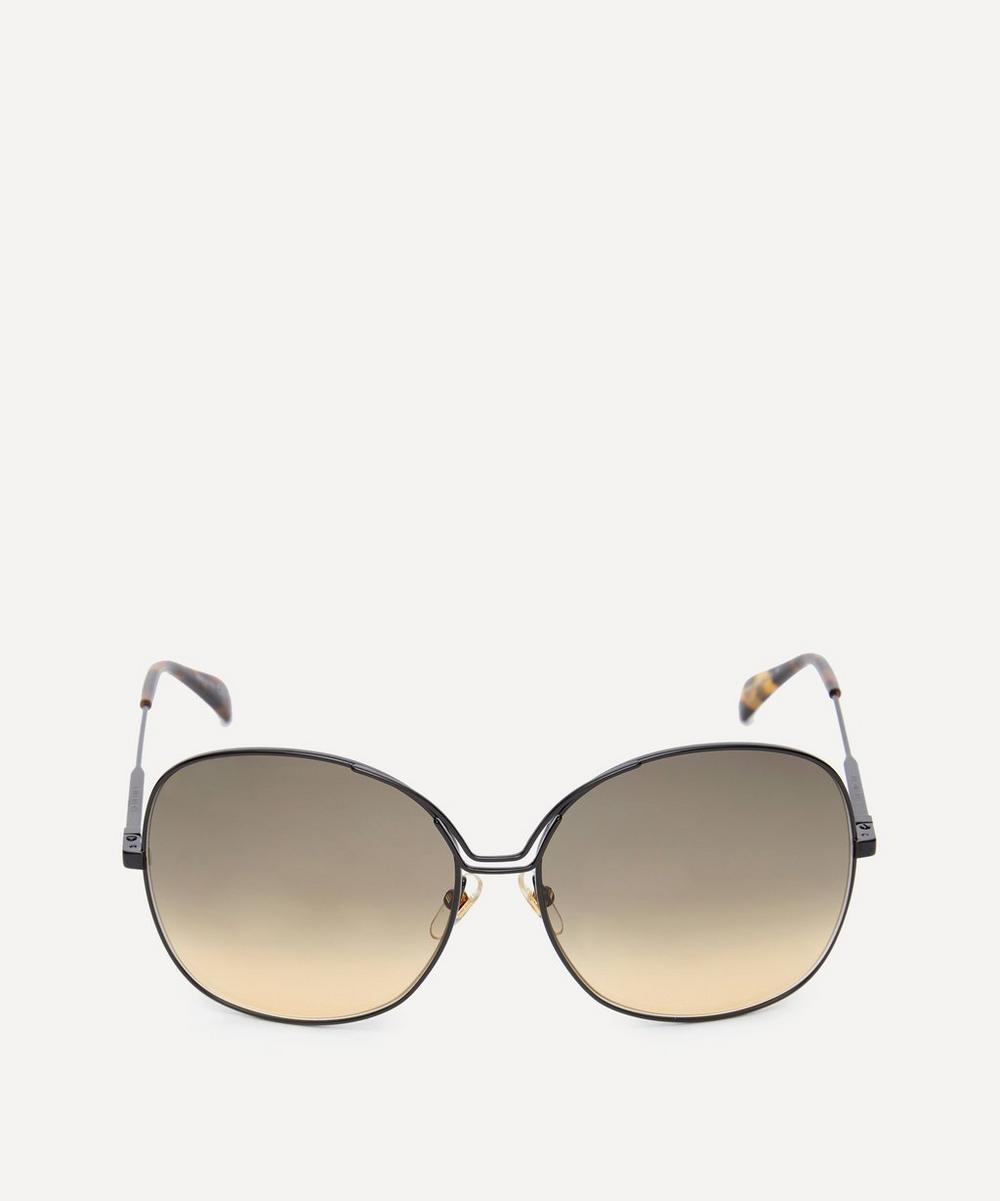 Givenchy Oversized Round Metal Sunglasses In Black