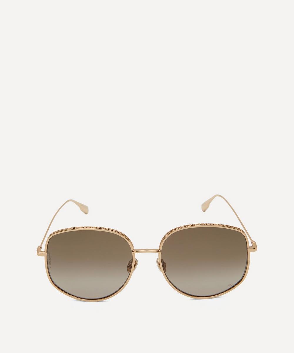 Dior By  2 Square Sunglasses In Gold