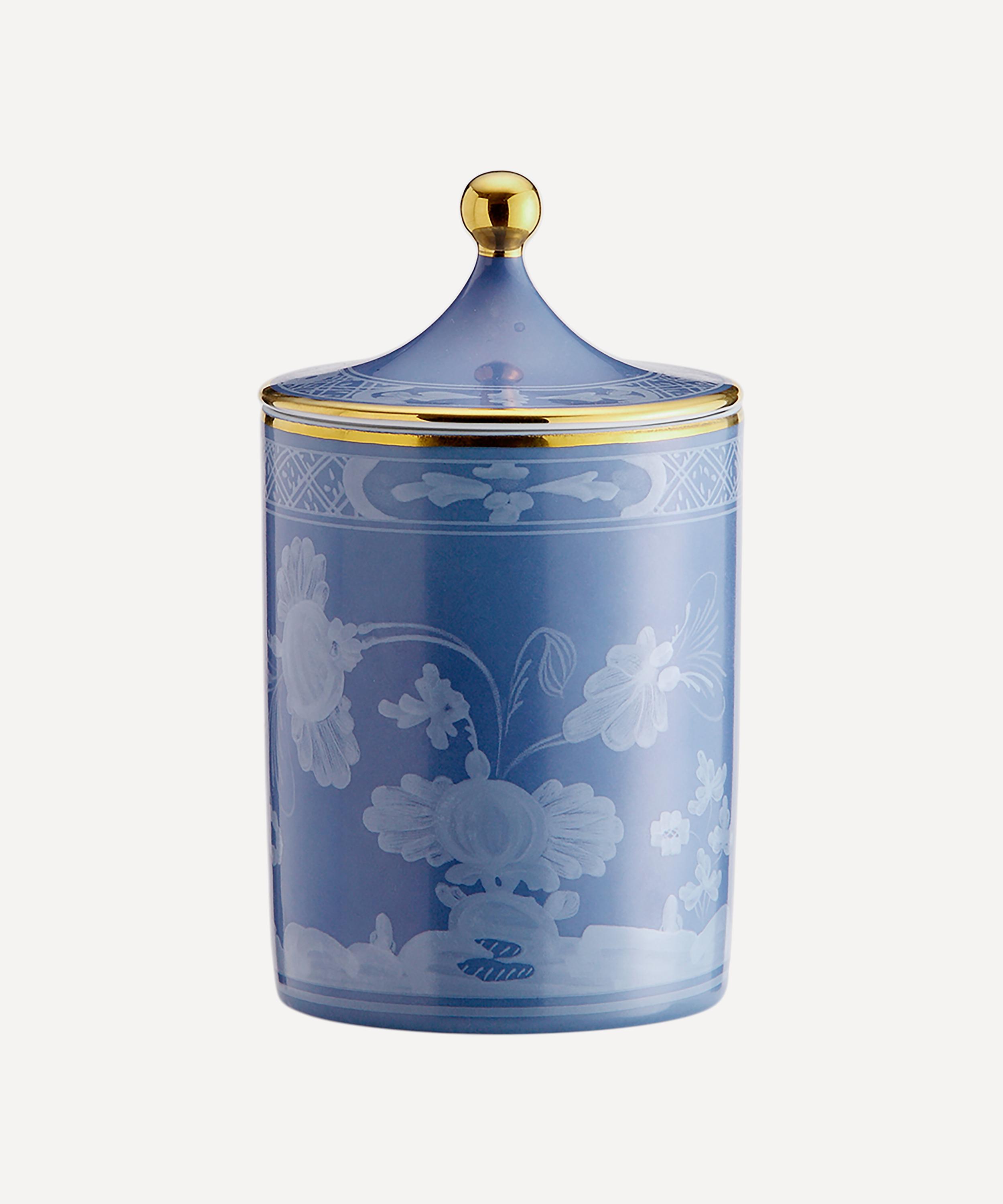 Richard Ginori Oriente Italiano Pervinca Candle With Lid 300g In Blue