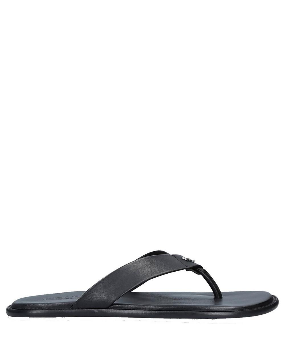 Kurt Geiger Ronnie Leather Thong Sandals In Black