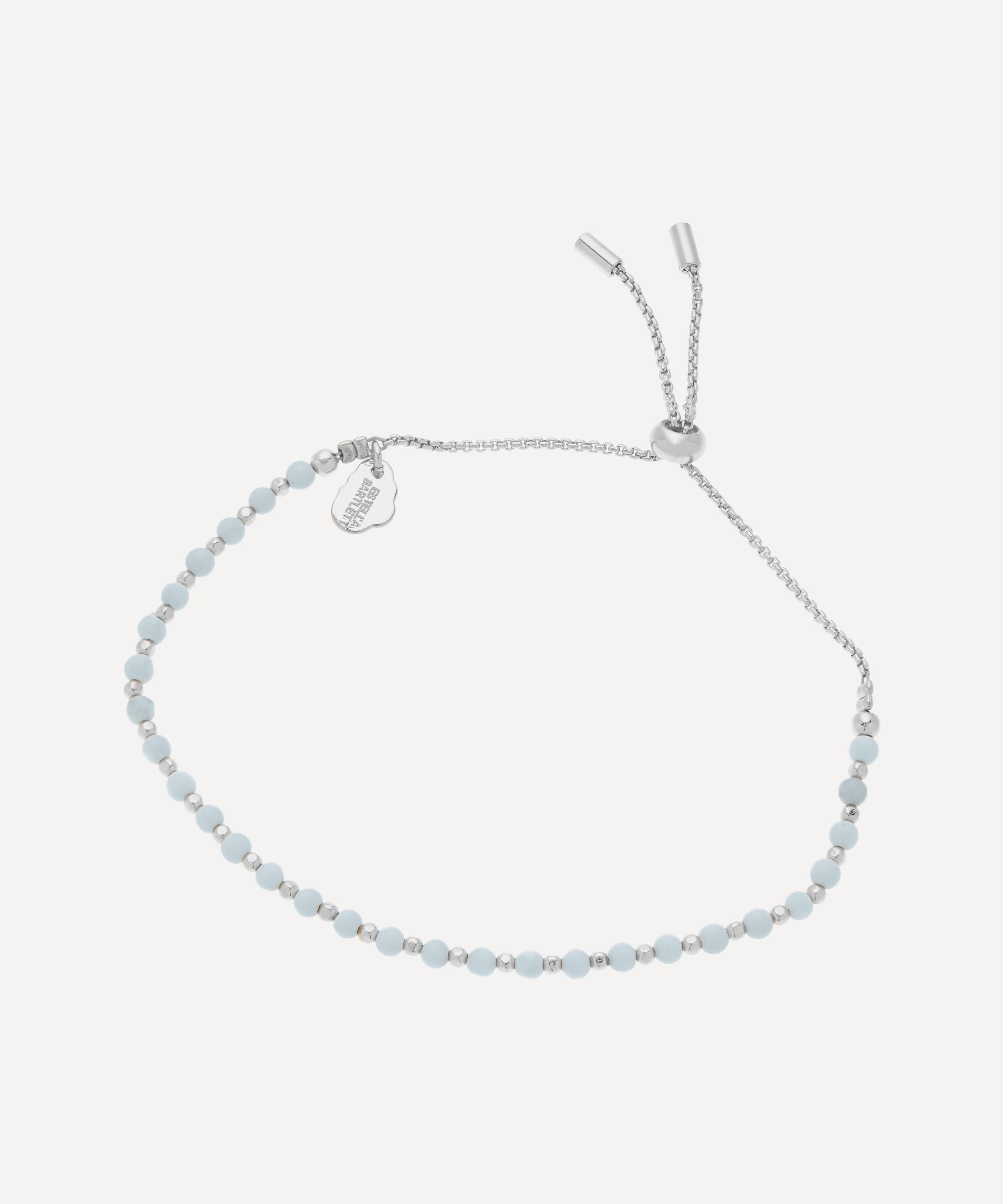 Amelia Blue Lace Agate Slider Bracelet