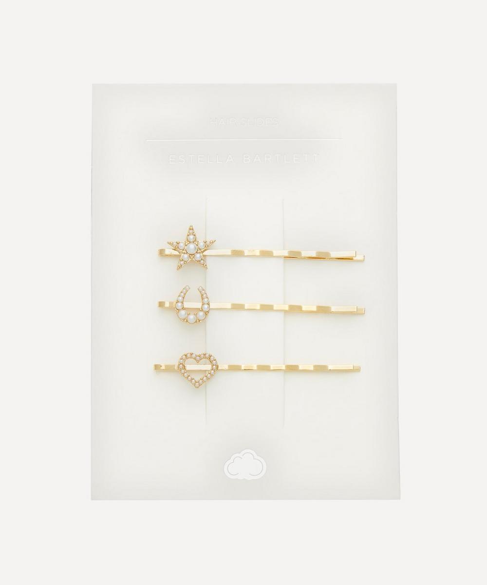 Estella Bartlett Gold-plated Lucky Charms Hair Slides Set Of Three
