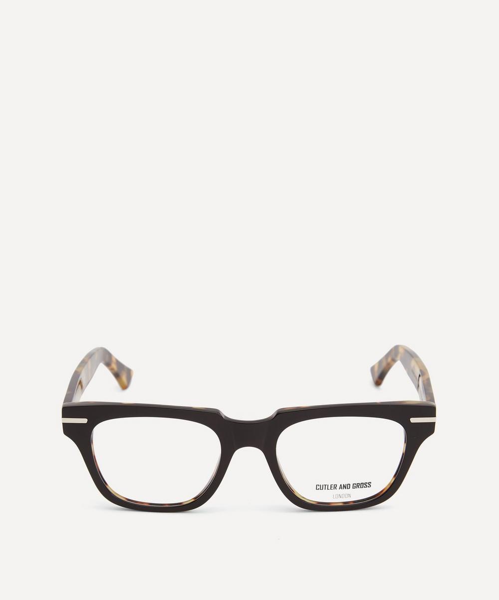 CUTLER AND GROSS 1355-04 SQUARE-FRAME OPTICAL GLASSES,000636668