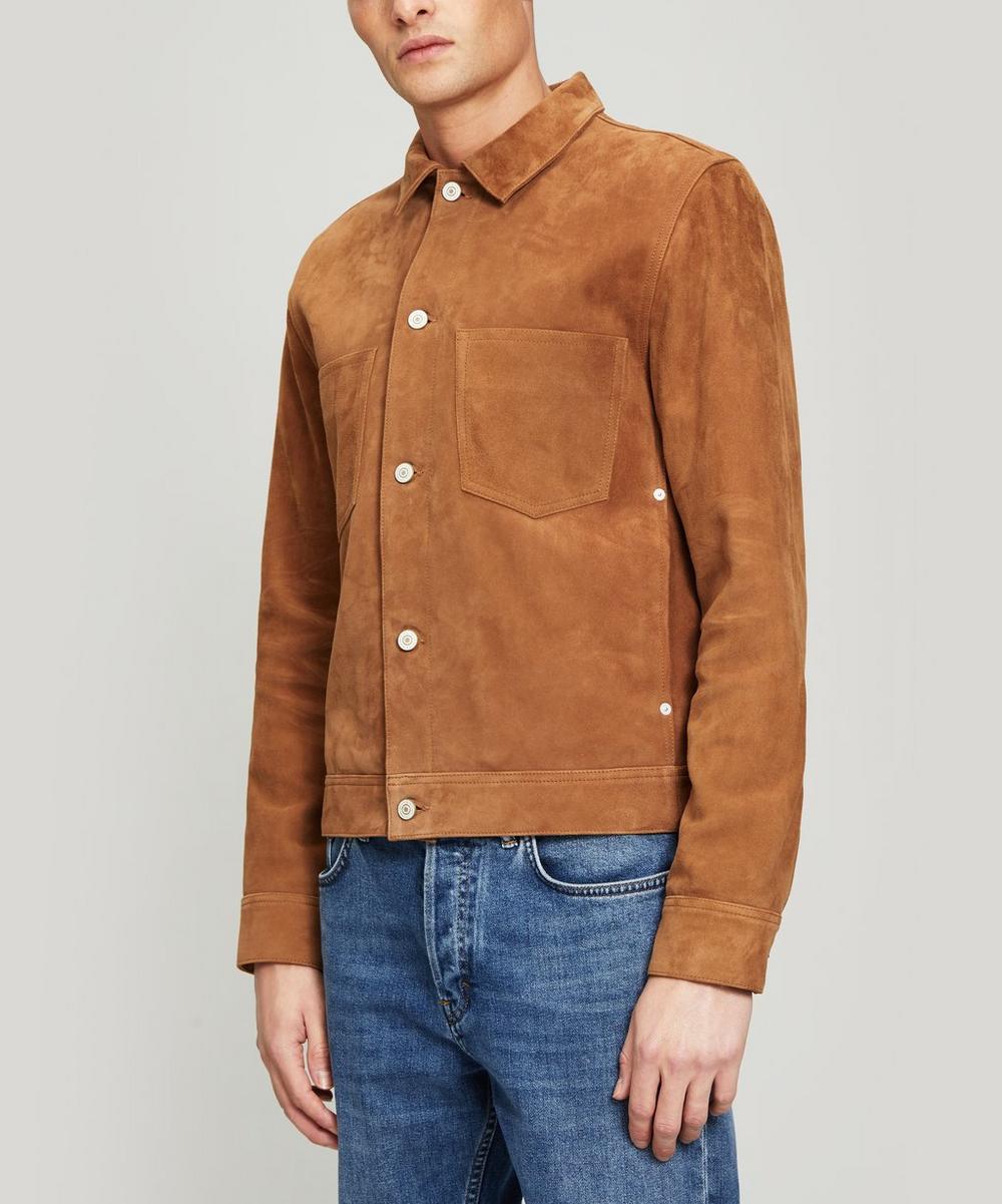 Ps By Paul Smith Suede Jacket In Tan