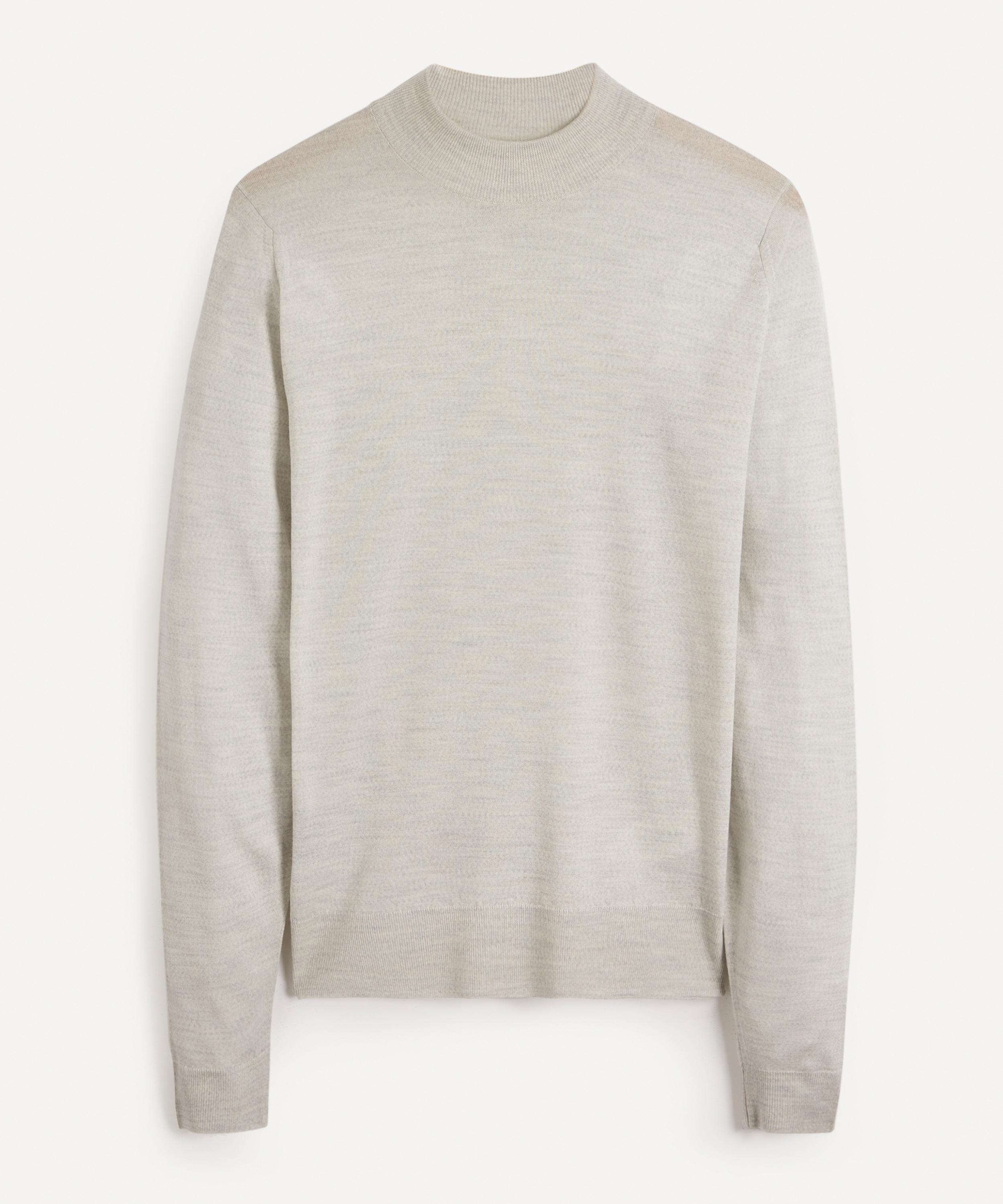 John Smedley Harcourt Mock-neck Jumper In Morning Mist