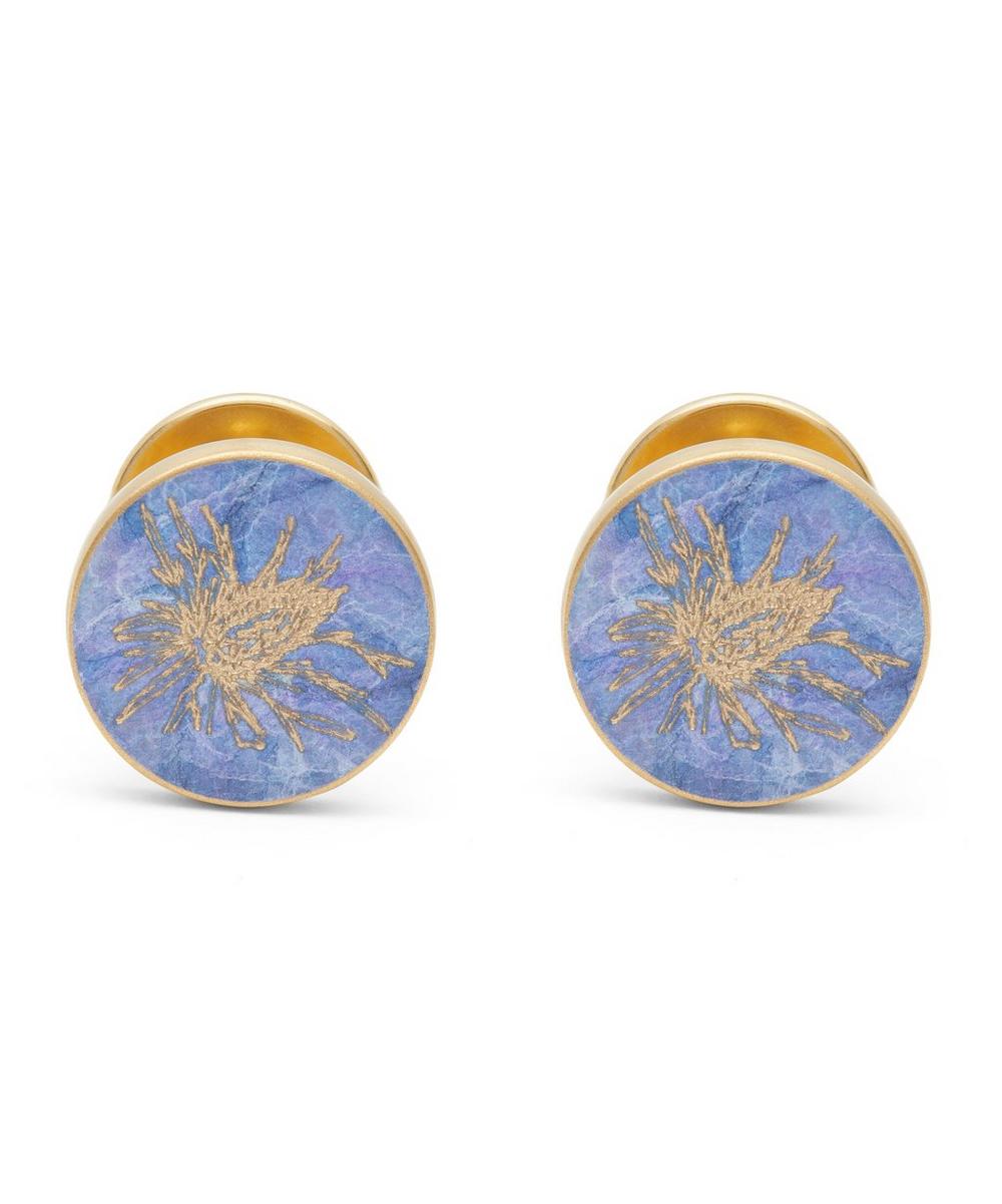 Alice Made This Thistle Patina Cufflinks By Jessica Bird In Blue