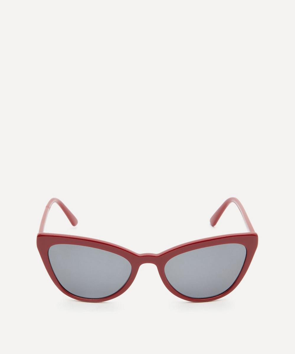 Prada Oversized Acetate Cat-eye Sunglasses In Red