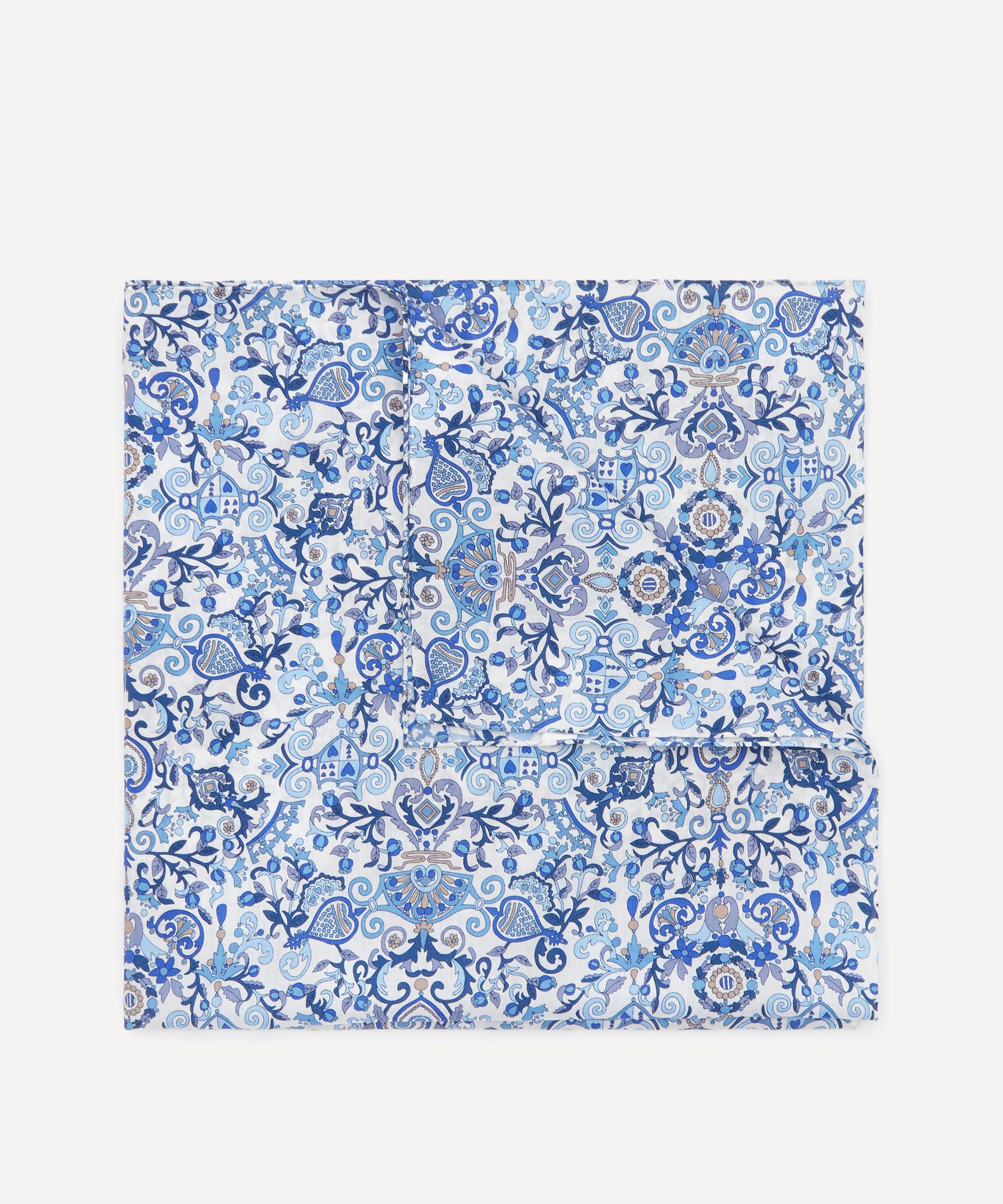 Liberty London Queen Of Hearts Cotton Handkerchief In Blue | ModeSens