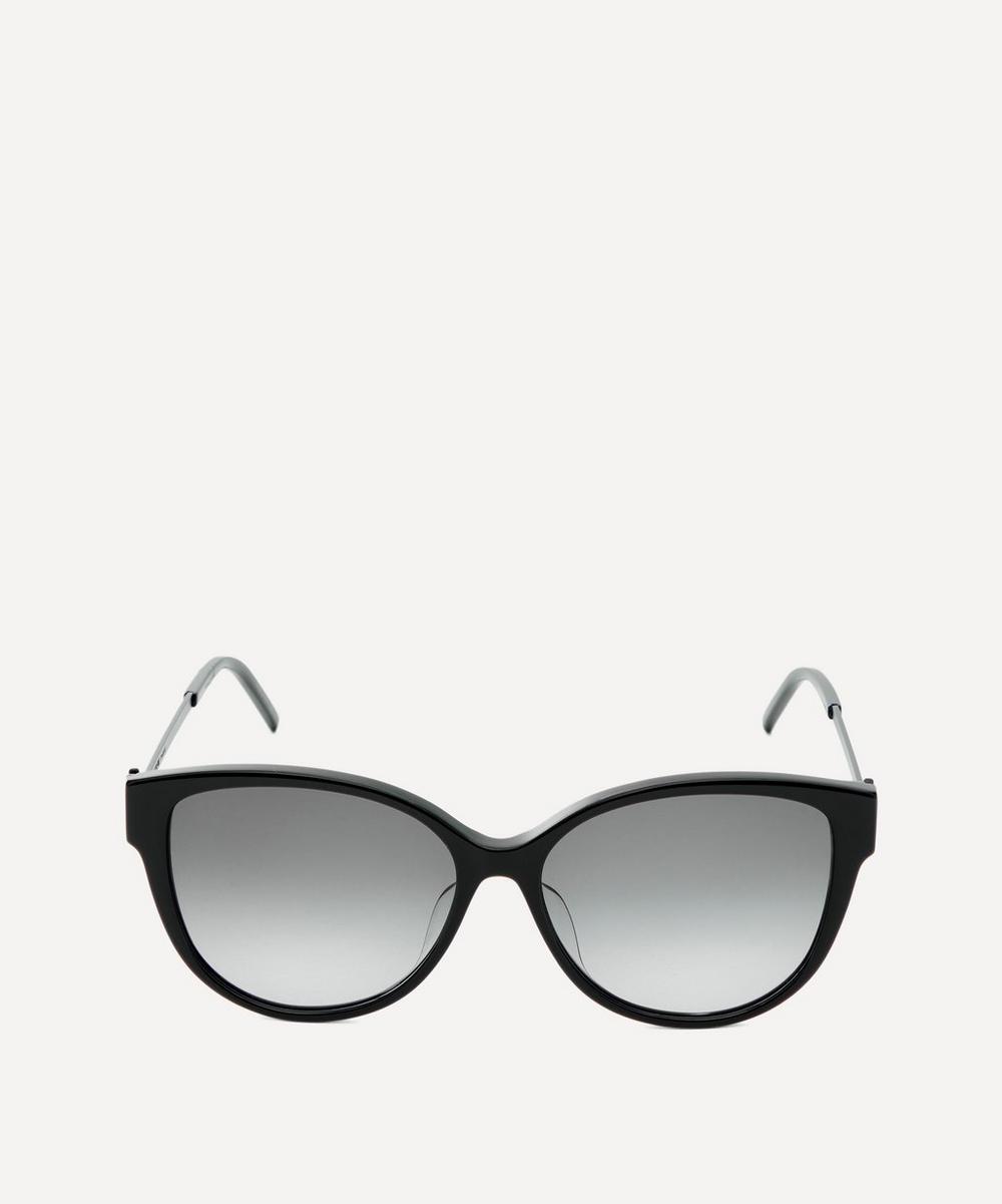 Saint Laurent Oversized Cat-eye Sunglasses In Black Smoke