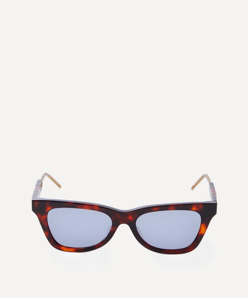 Gucci Rectangle-frame Acetate Sunglasses In Havana