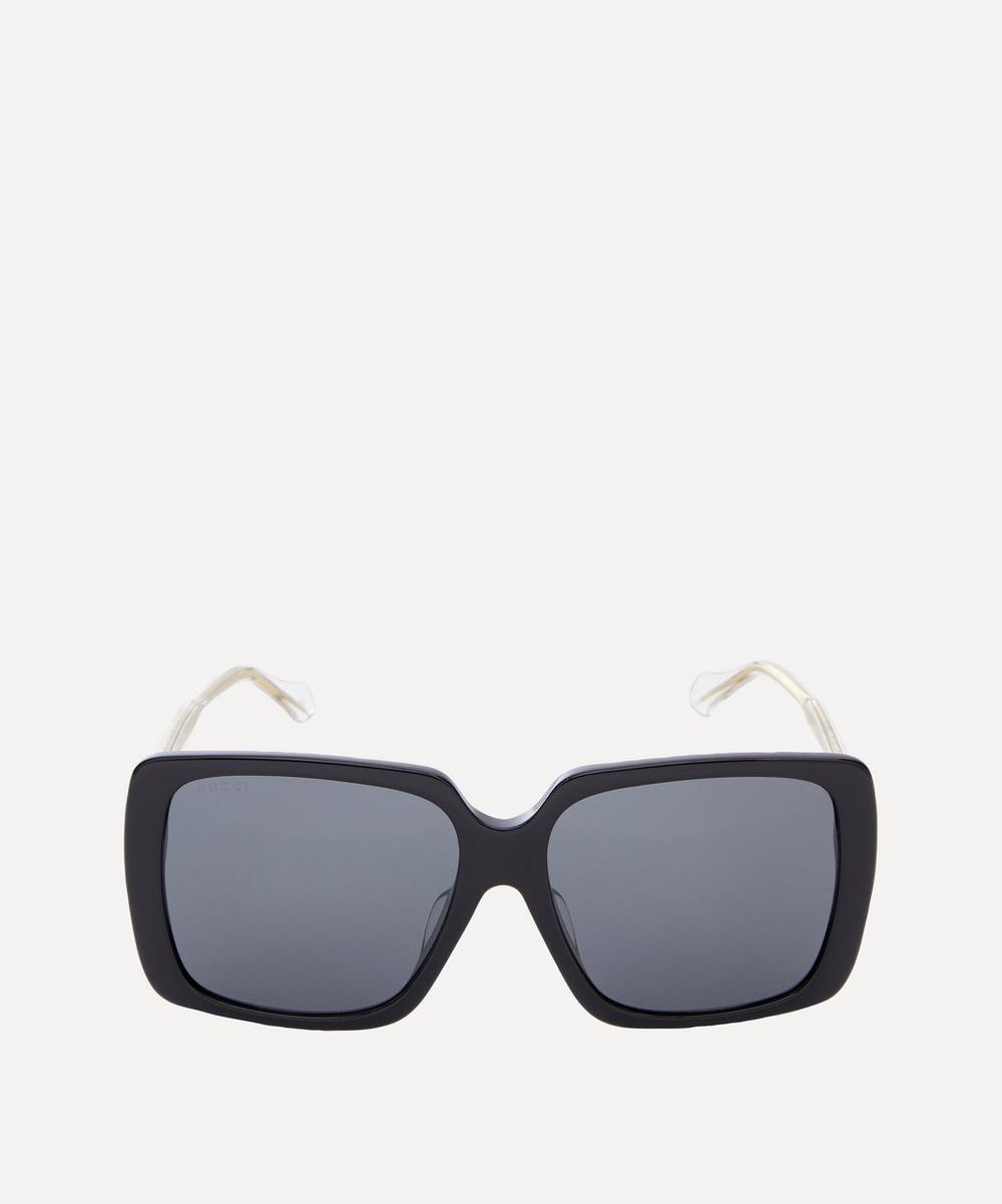 Gucci Oversized Square-frame Acetate Sunglasses In Black
