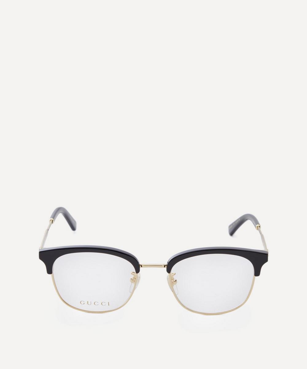 GUCCI ACETATE AND METAL CONTRAST GLASSES,000639000