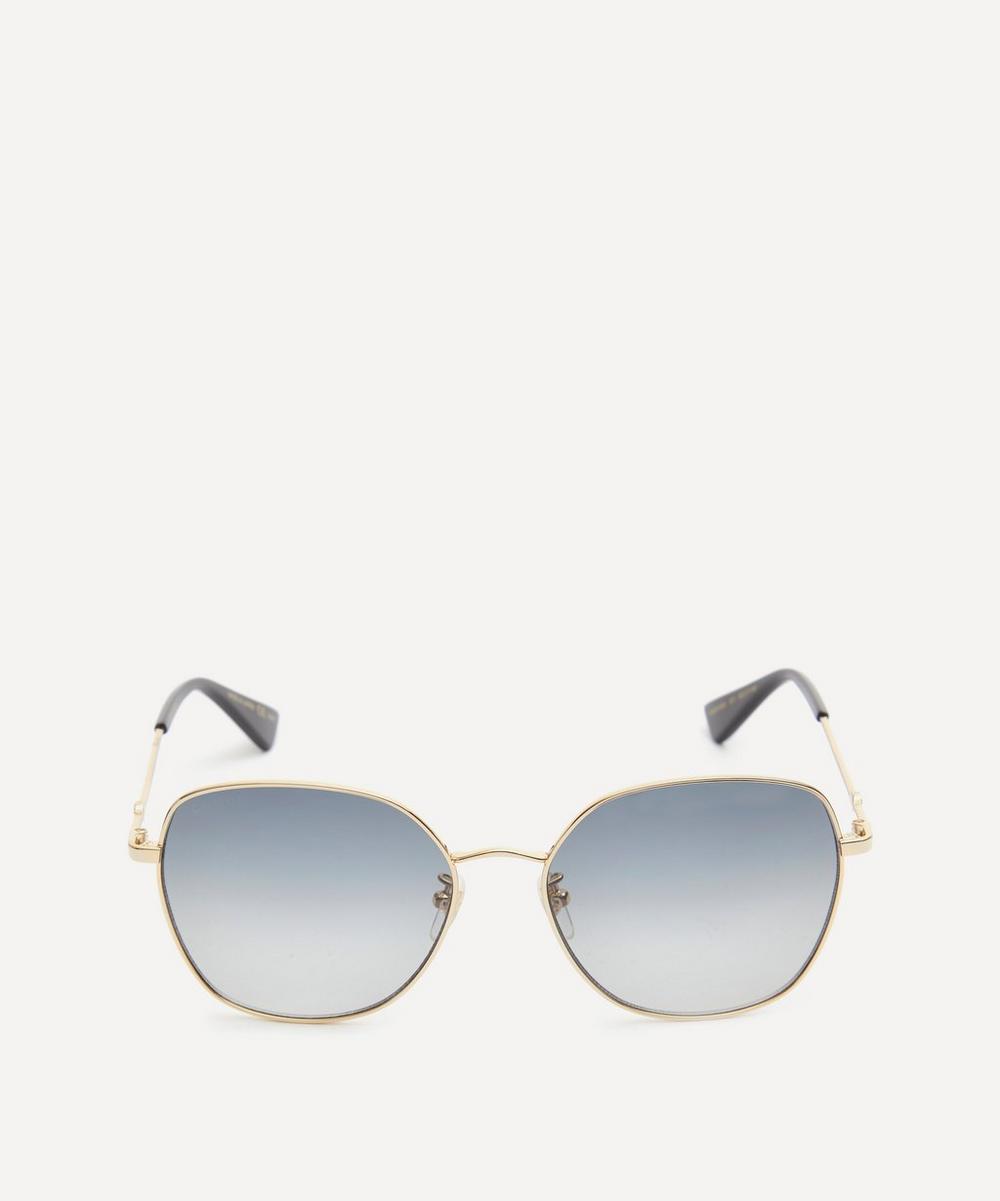 Gucci Round-frame Metal Sunglasses In Gold
