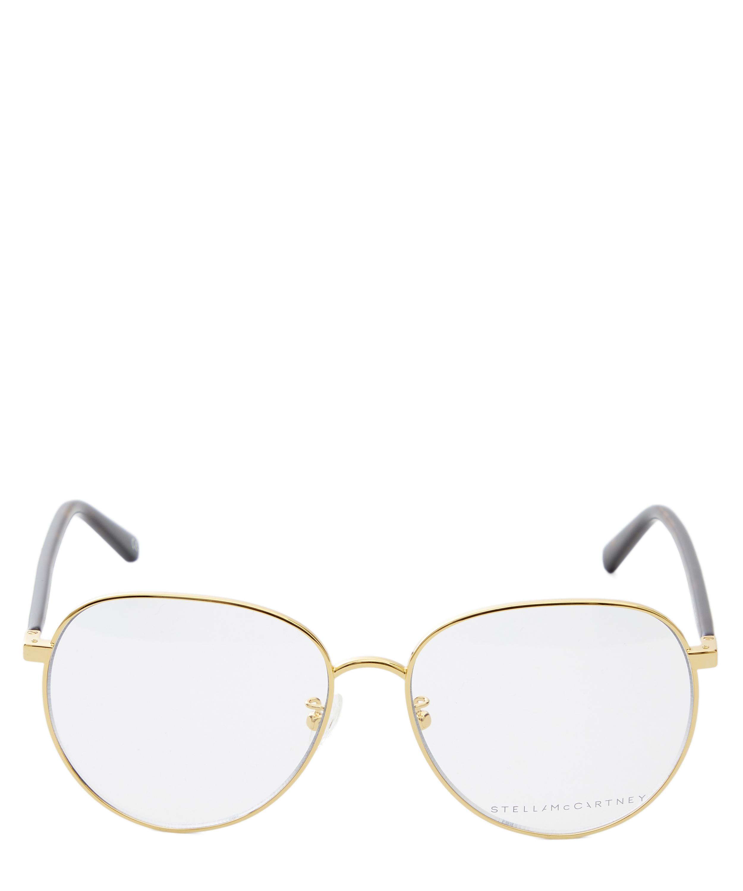 Stella Mccartney Oversized Round-frame Metal Optical Glasses In