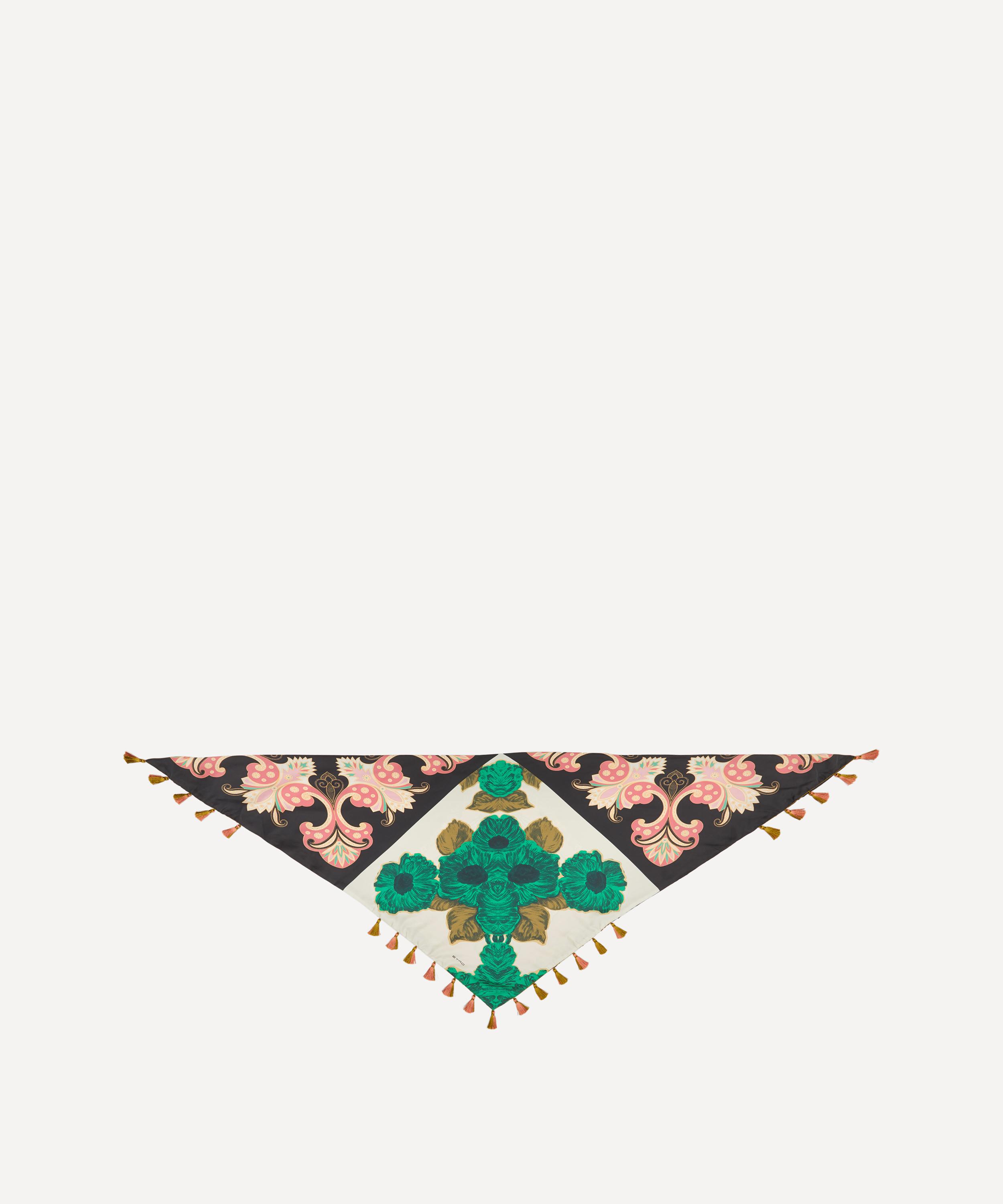 Kefia Tassel Silk Scarf