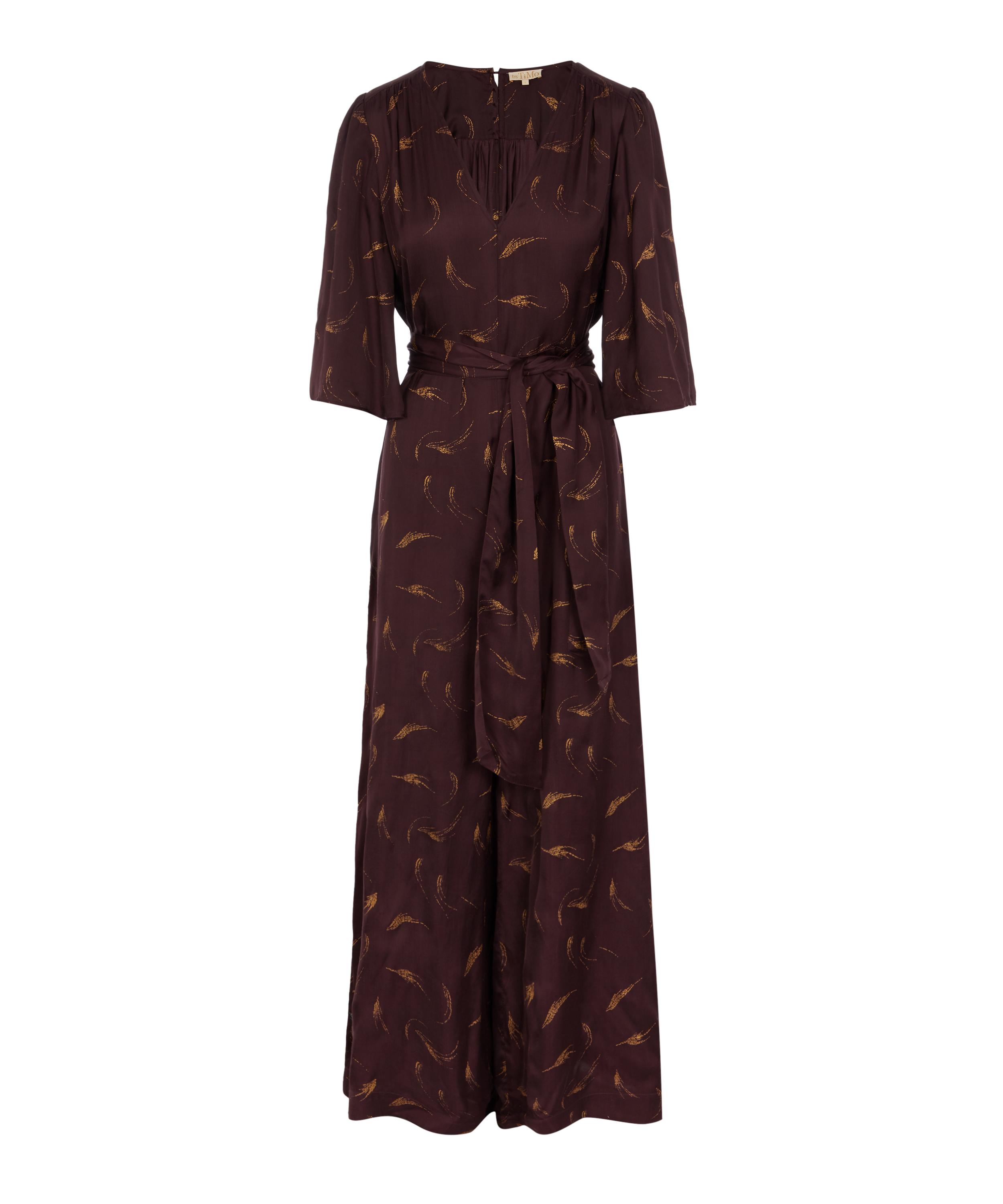 jumpsuit with feathers