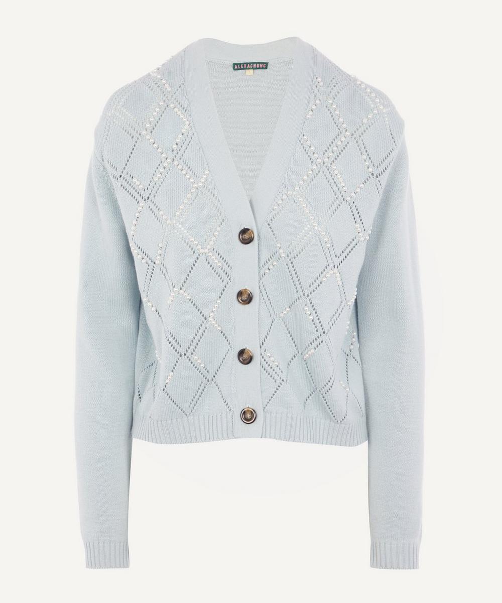 ALEXA CHUNG EMBROIDERED KNITTED CARDIGAN,000639610