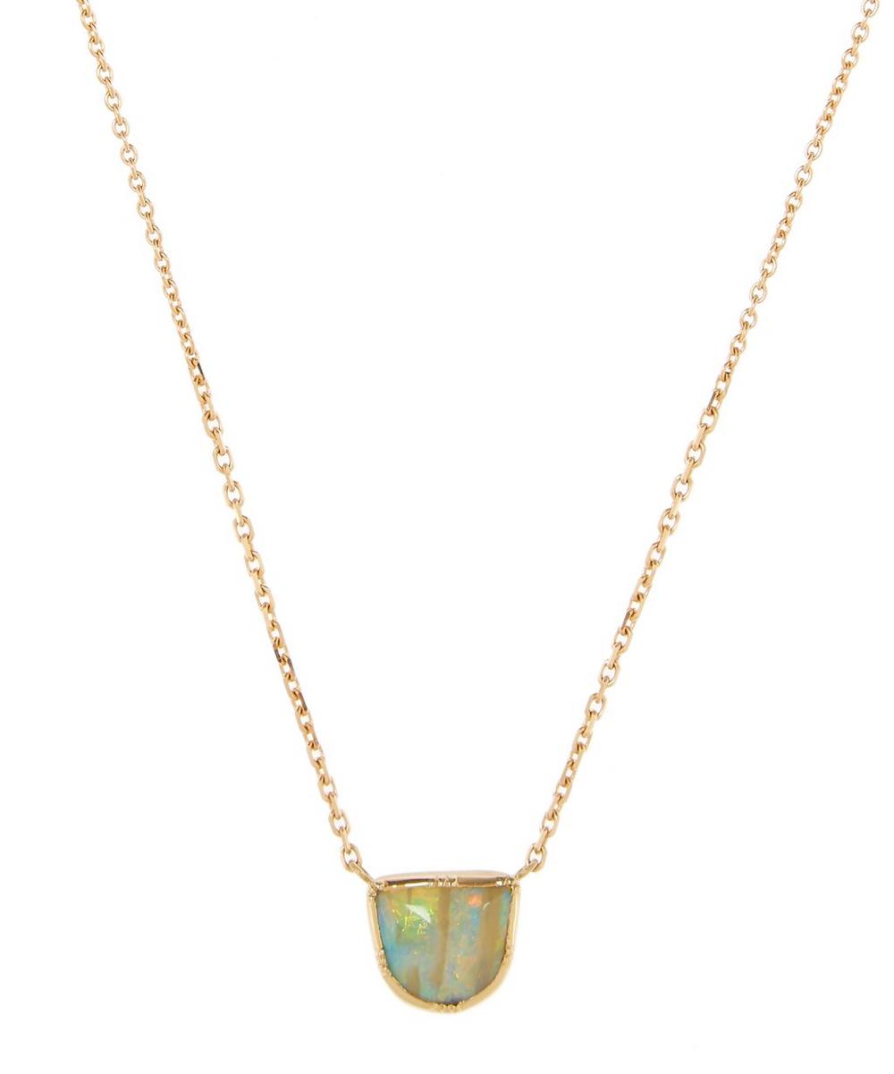 Brooke Gregson Gold Ellipse Boulder Opal Necklace