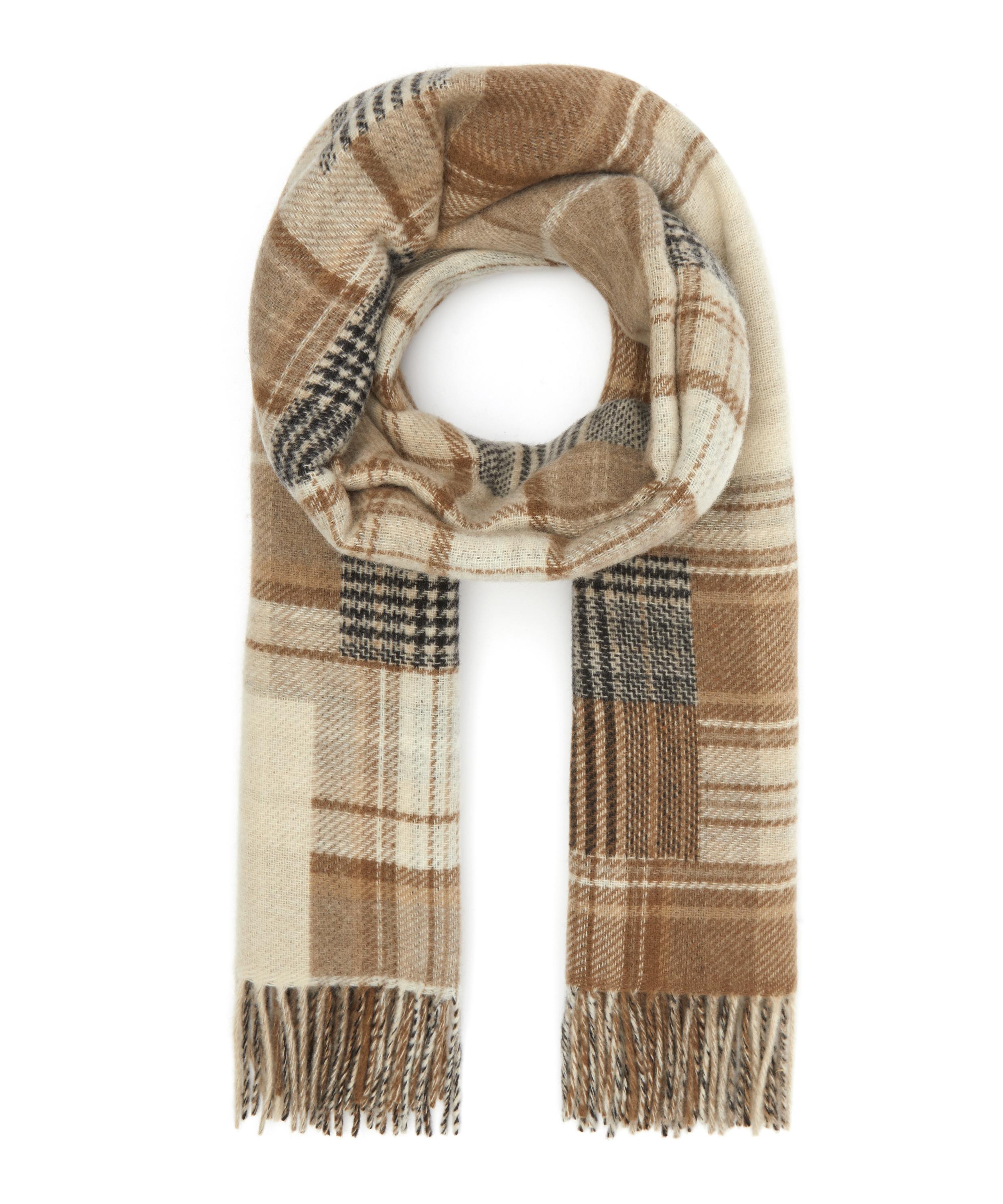 Tableau Check Lambswool-Blend Scarf