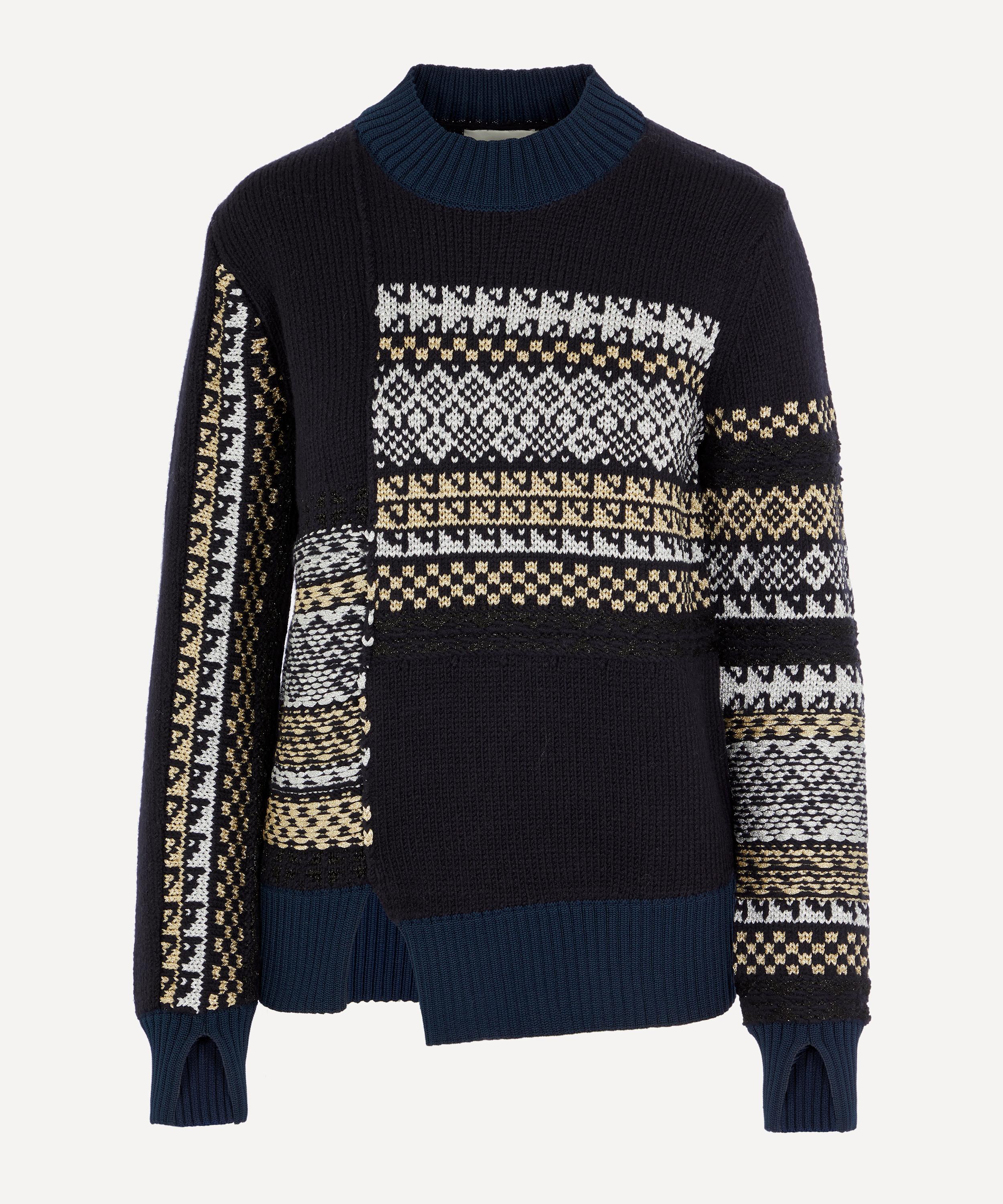 Fair Isle Patchwork Knit Jumper