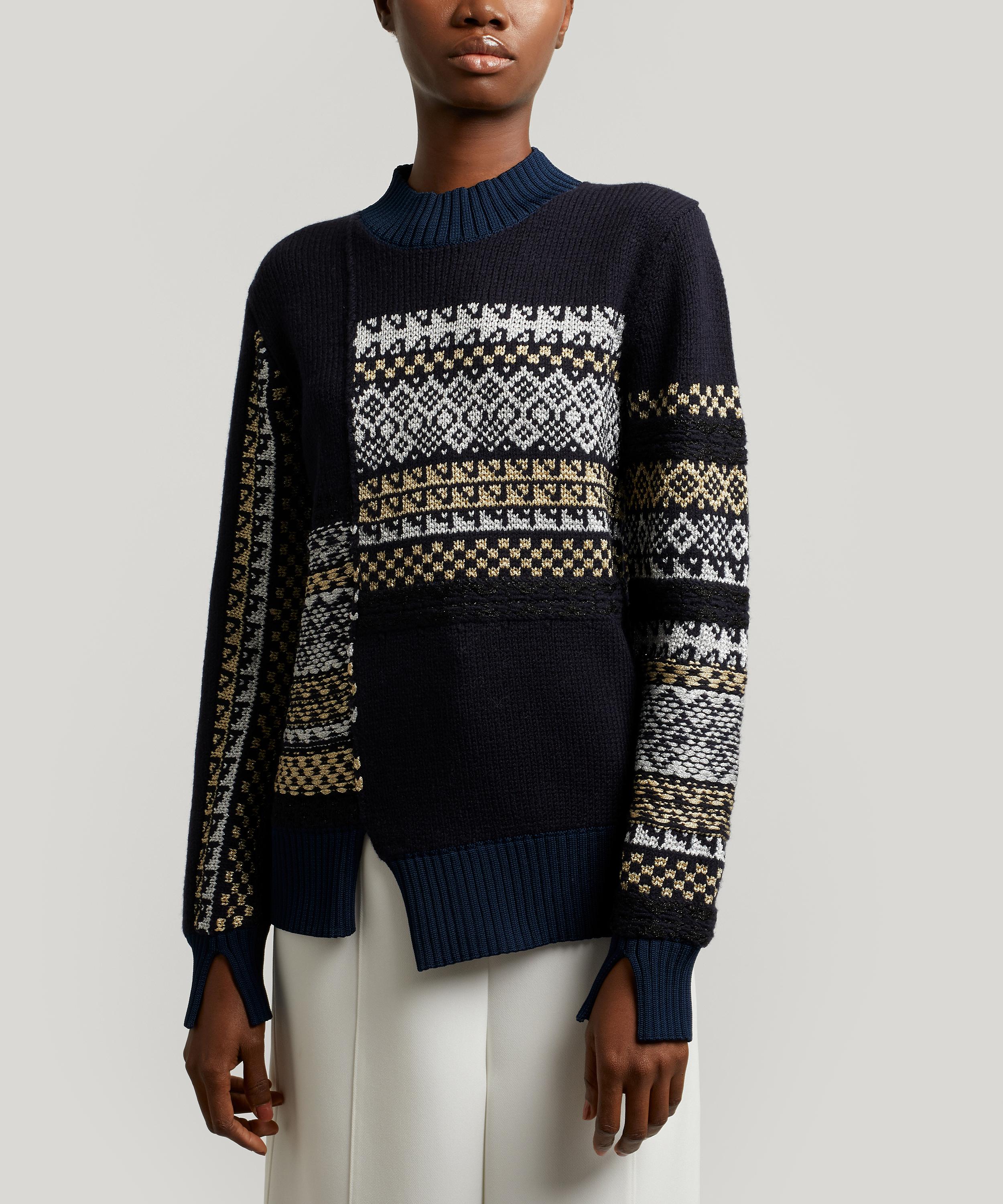 Fair Isle Patchwork Knit Jumper