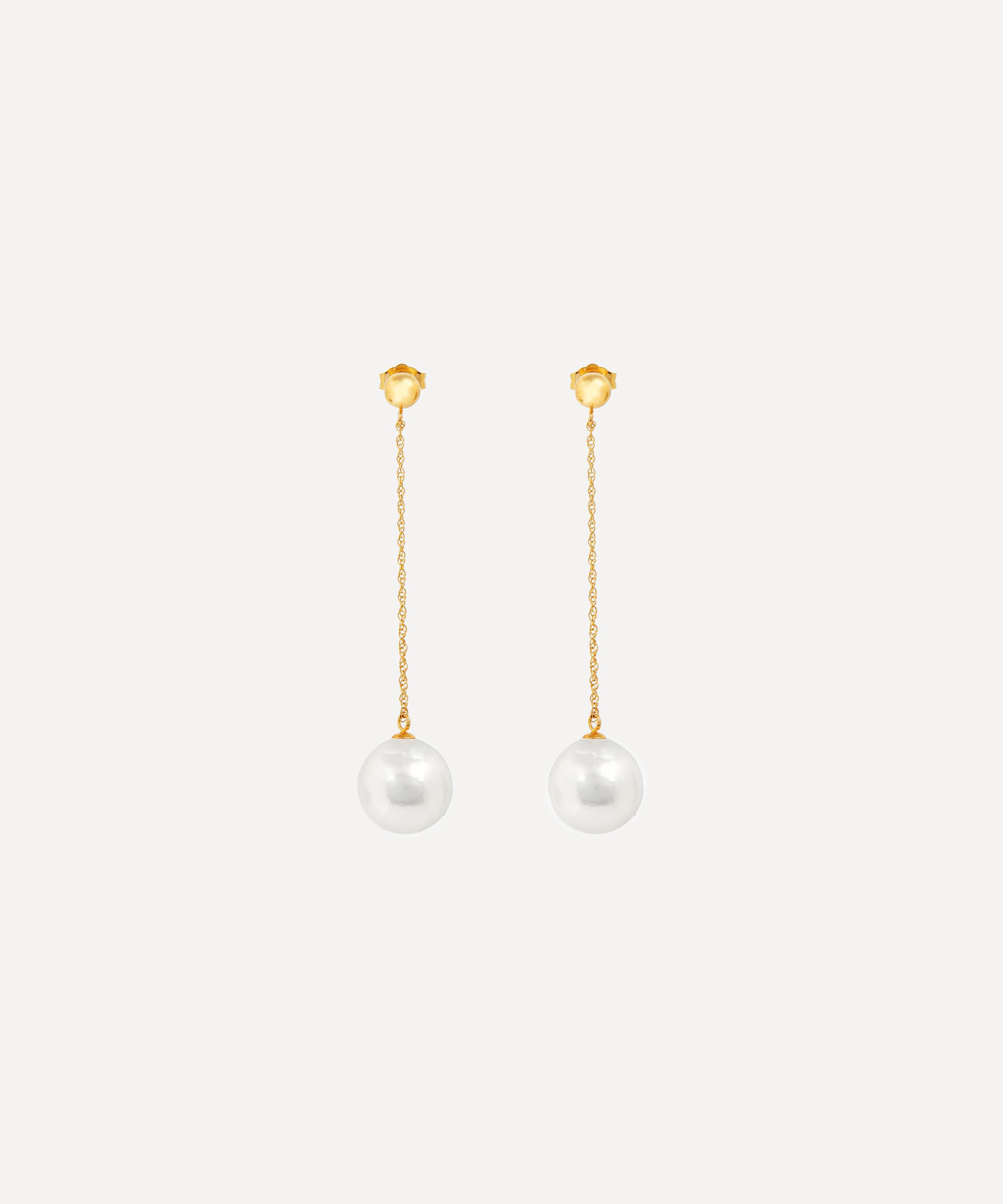 Anissa Kermiche Gold Girl With A Pearl Drop Earrings