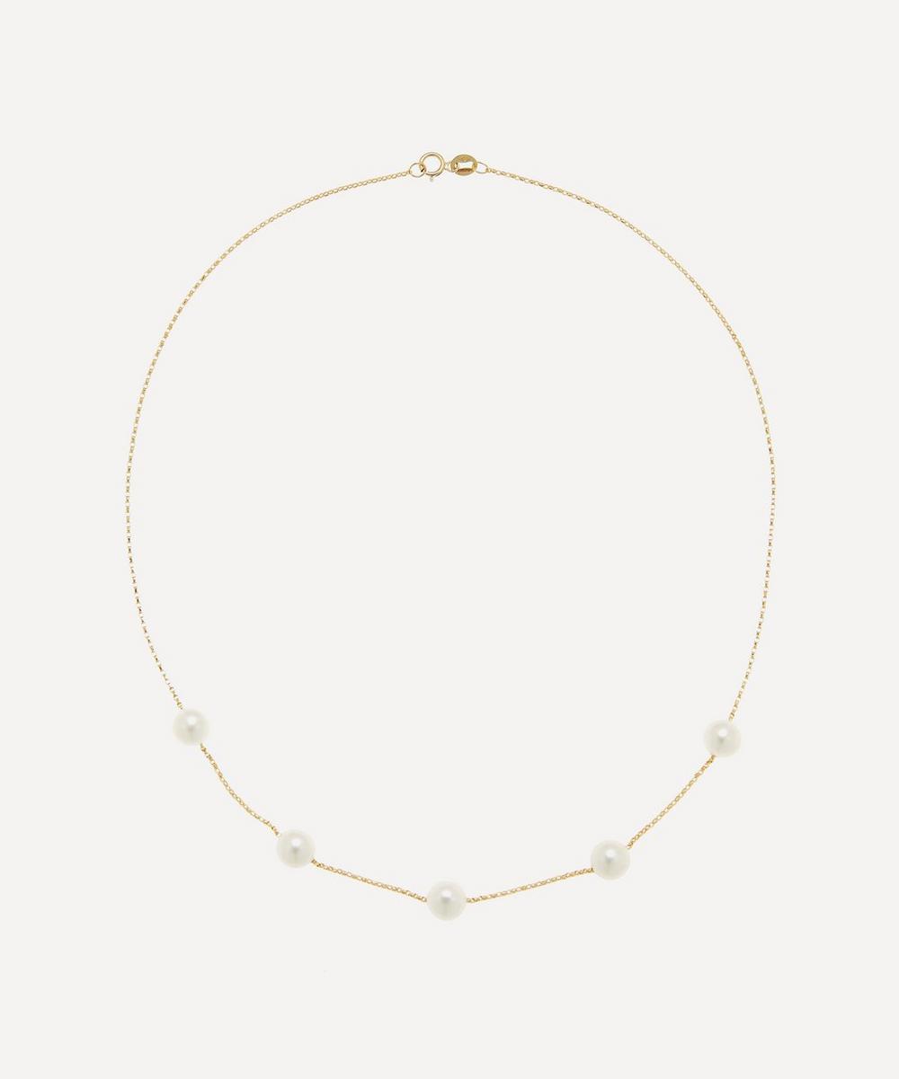 ANISSA KERMICHE GOLD FROST IN MAY PEARL NECKLACE,000640292