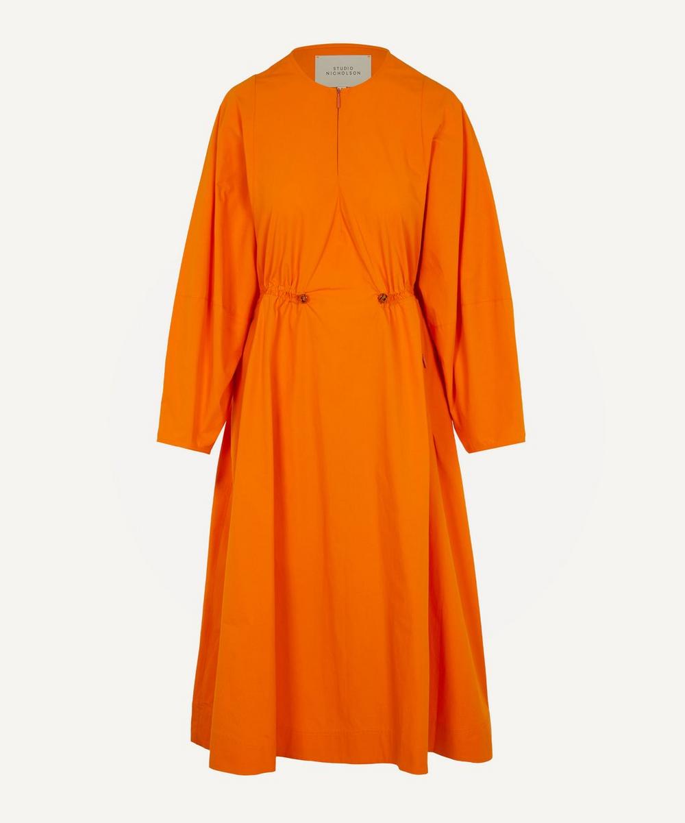 Studio Nicholson Sporty Volume Dress In Saffron